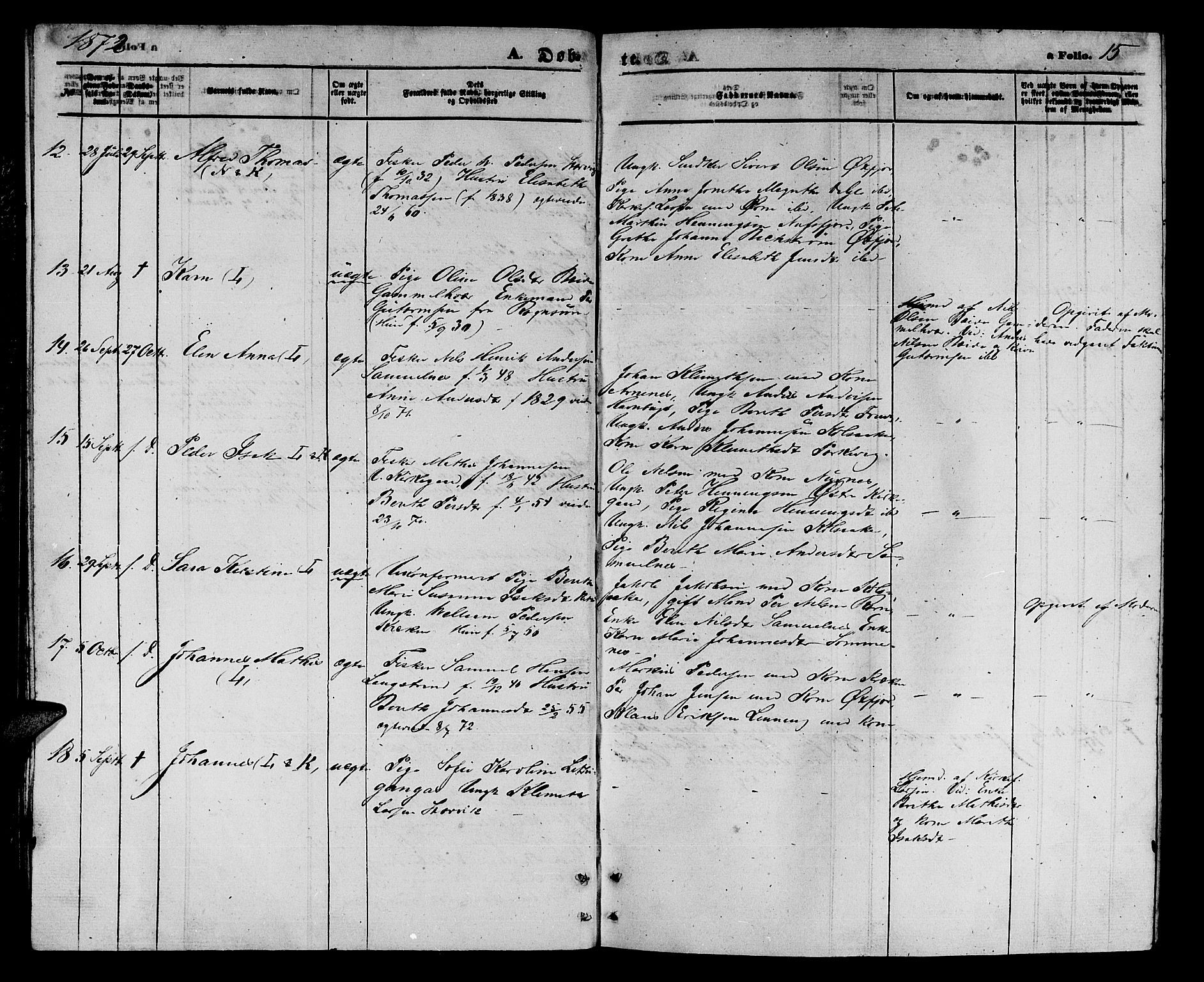 Loppa sokneprestkontor, AV/SATØ-S-1339/H/Hb/L0004klokker: Parish register (copy) no. 4, 1864-1880, p. 15