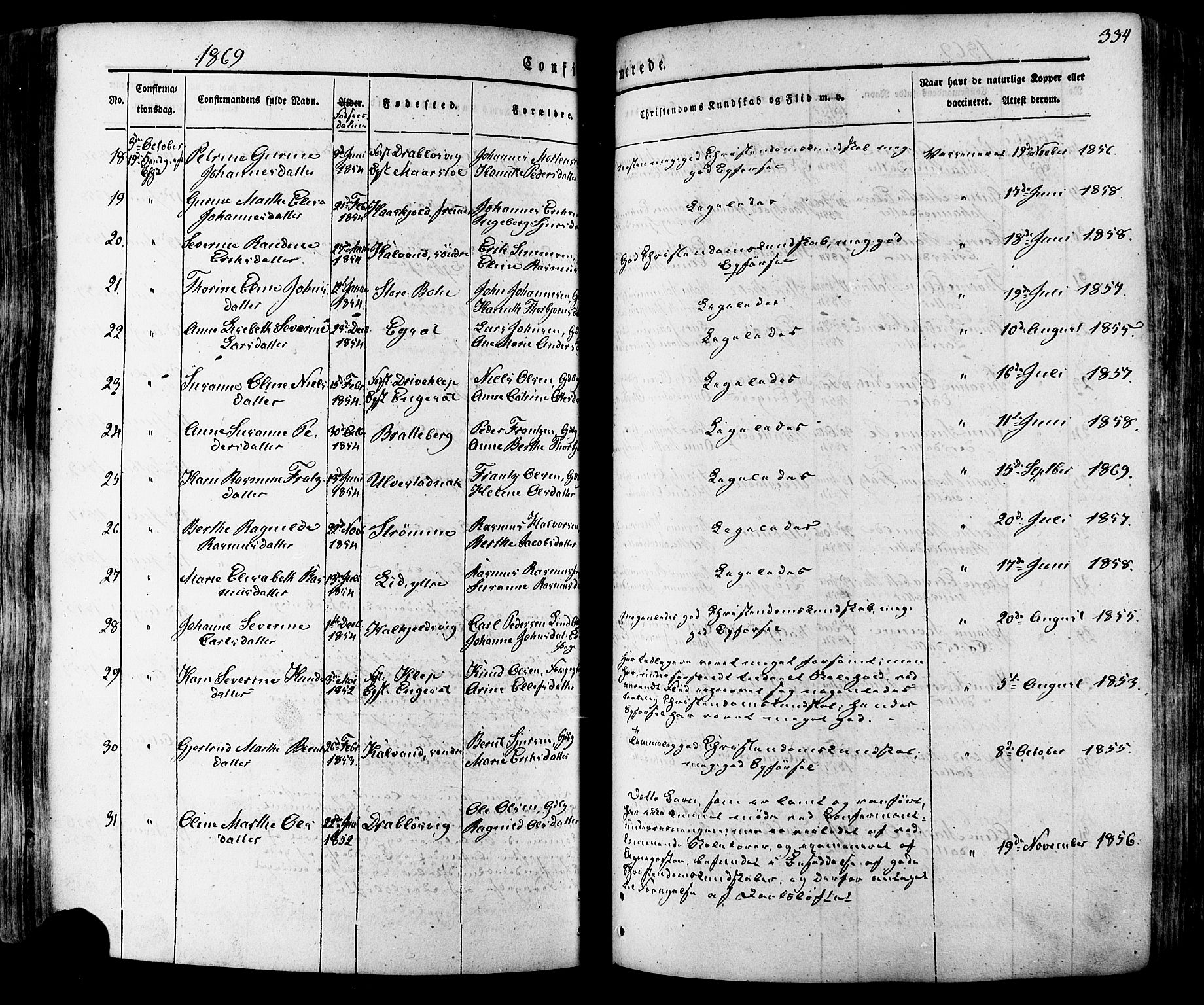 Ministerialprotokoller, klokkerbøker og fødselsregistre - Møre og Romsdal, AV/SAT-A-1454/511/L0140: Parish register (official) no. 511A07, 1851-1878, p. 334