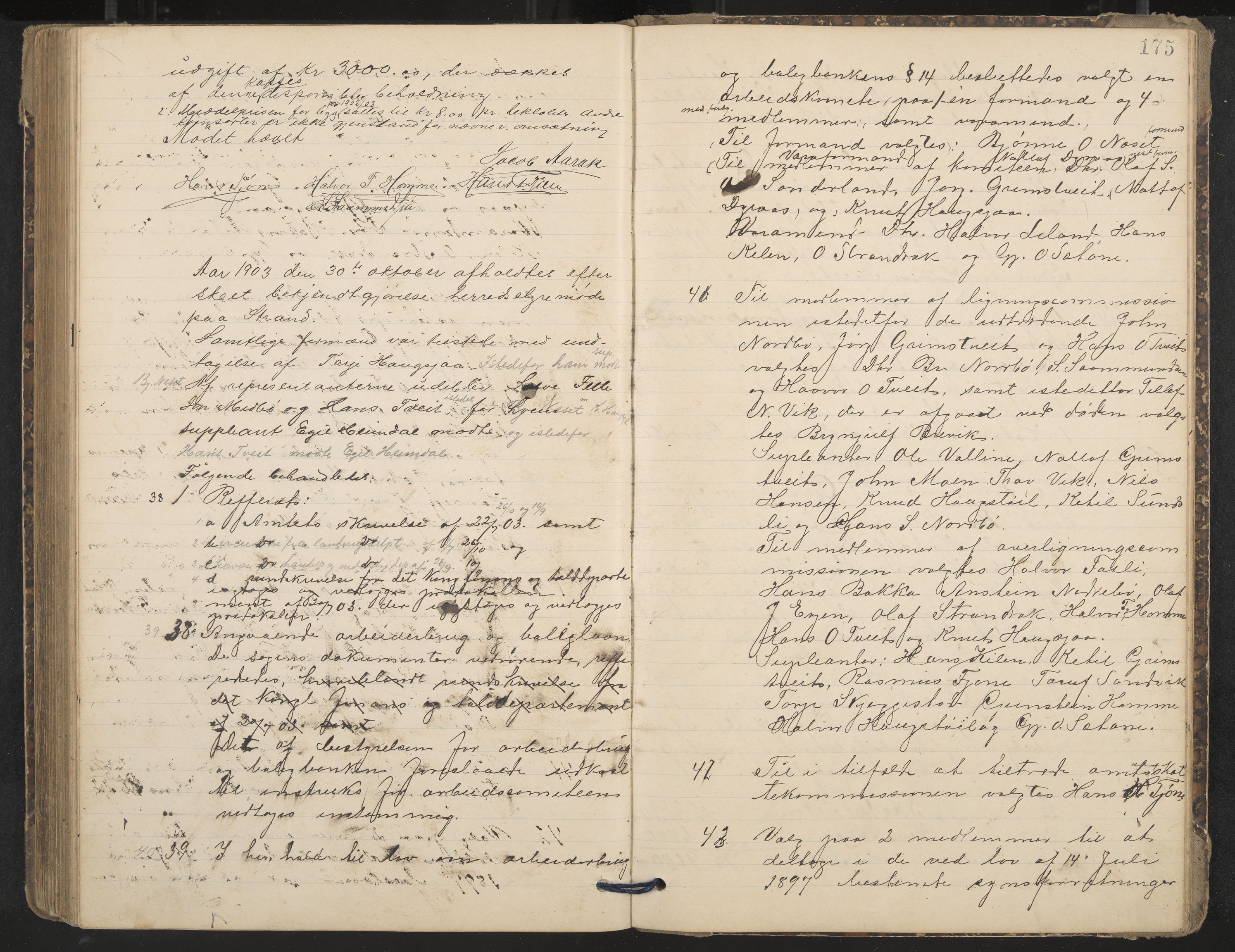 Nissedal formannskap og sentraladministrasjon, IKAK/0830021-1/A/L0003: Møtebok, 1892-1904, p. 175