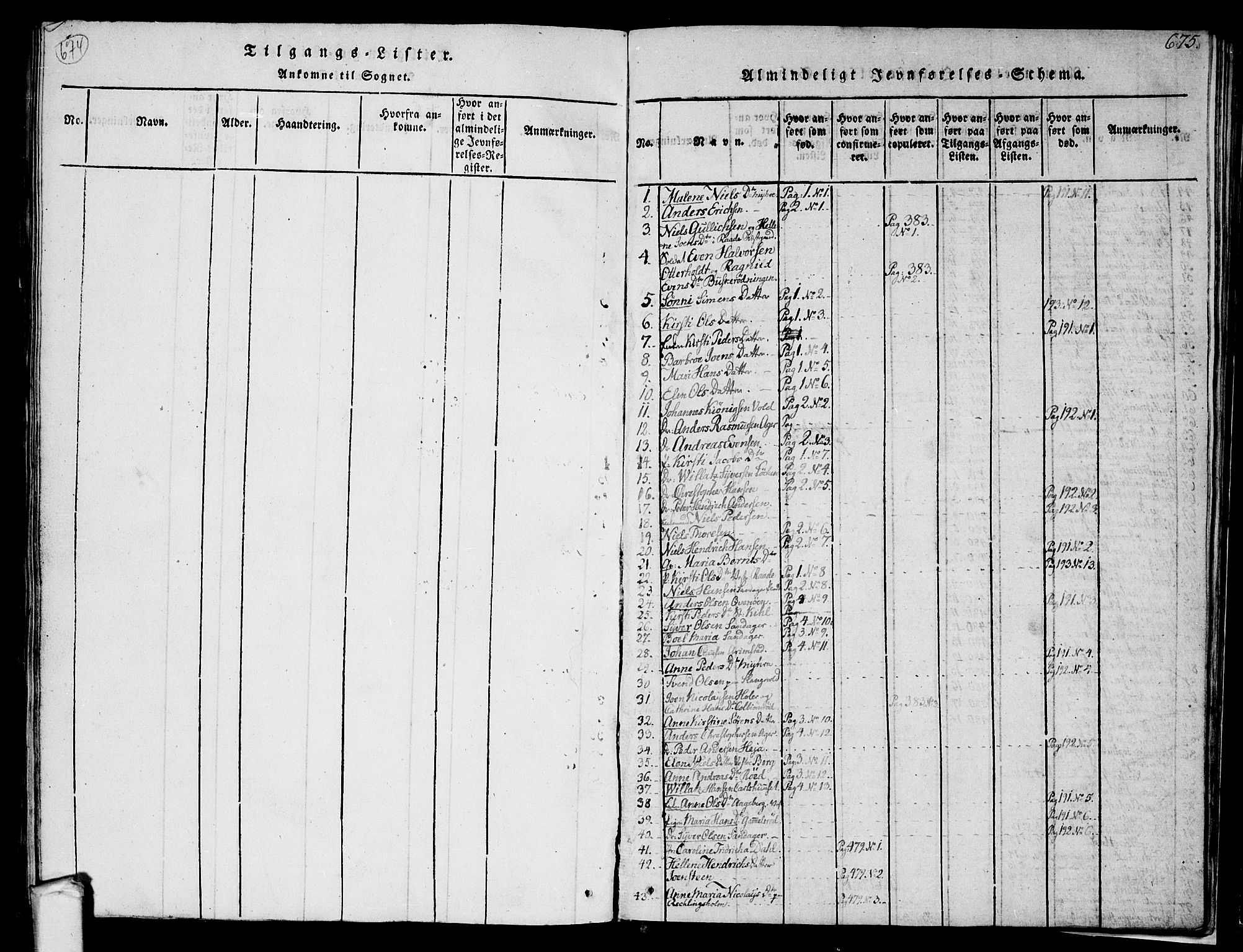 Råde prestekontor kirkebøker, SAO/A-2009/F/Fa/L0004: Parish register (official) no. 4, 1814-1830, p. 674-675