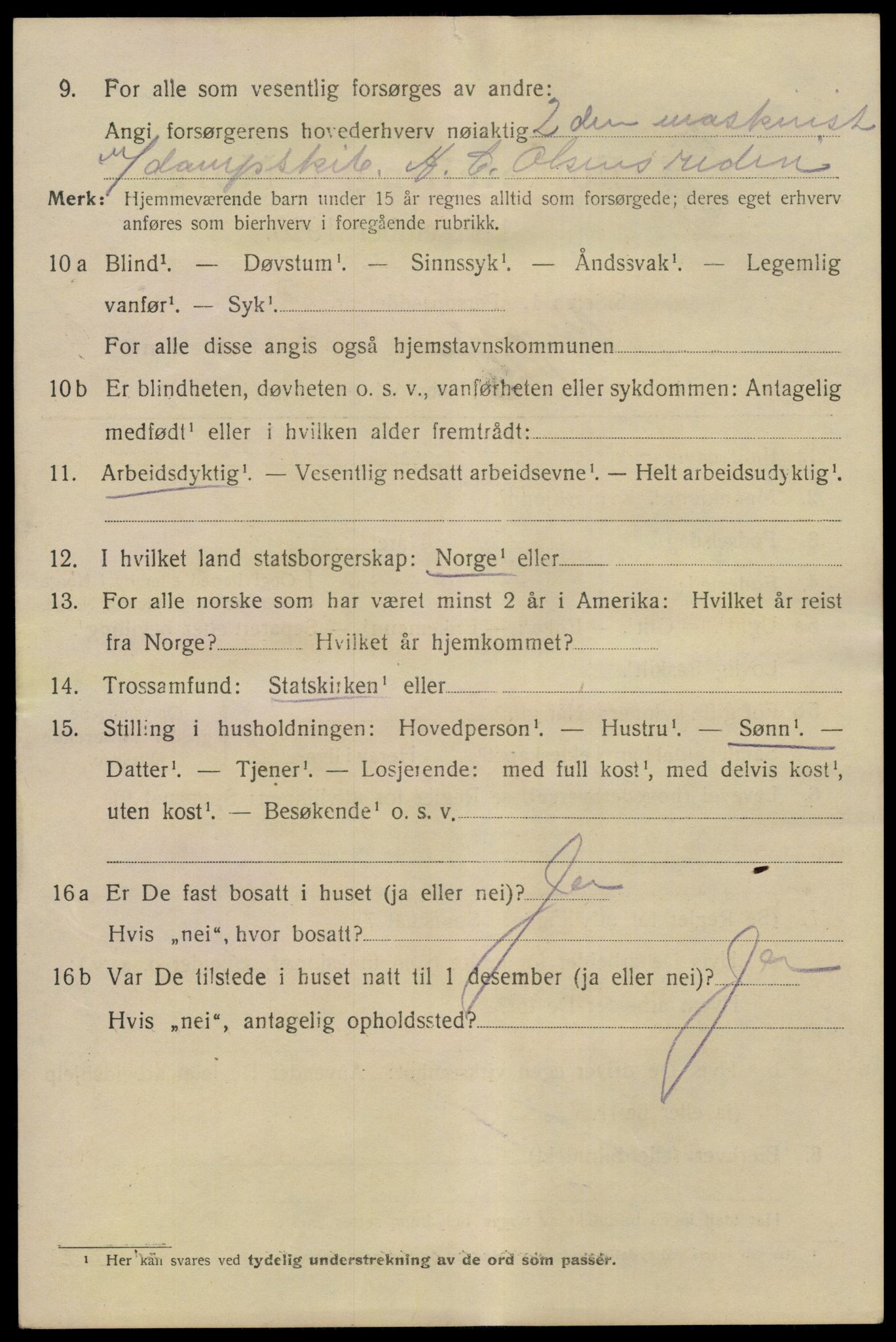 SAKO, 1920 census for Skien, 1920, p. 27327