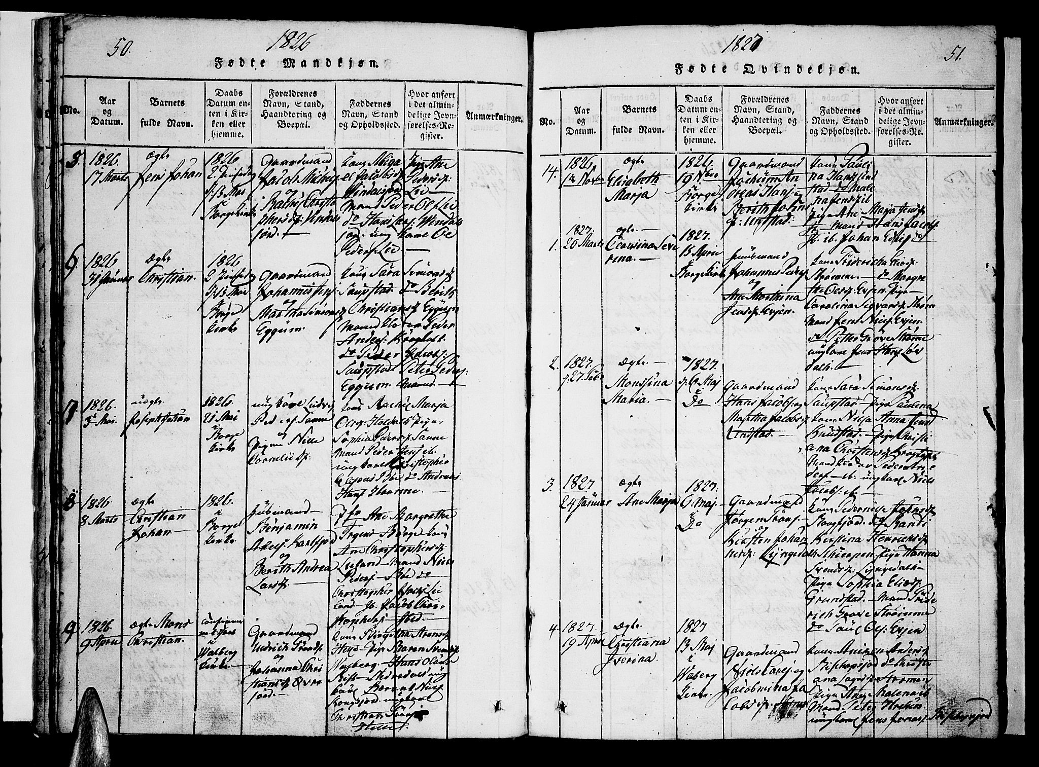 Ministerialprotokoller, klokkerbøker og fødselsregistre - Nordland, SAT/A-1459/880/L1130: Parish register (official) no. 880A04, 1821-1843, p. 50-51
