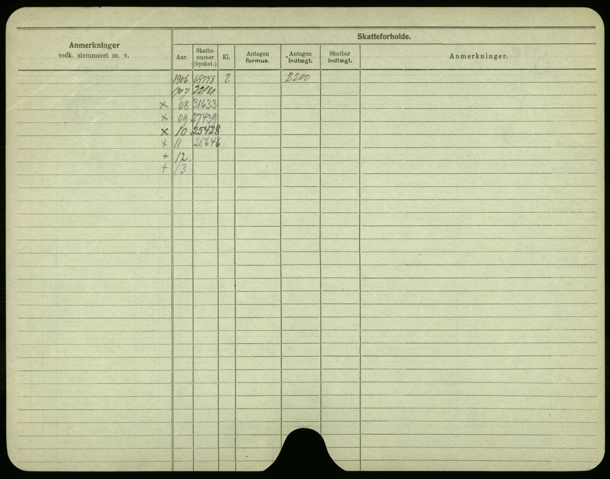 Oslo folkeregister, Registerkort, AV/SAO-A-11715/F/Fa/Fac/L0002: Menn, 1906-1914, p. 374b