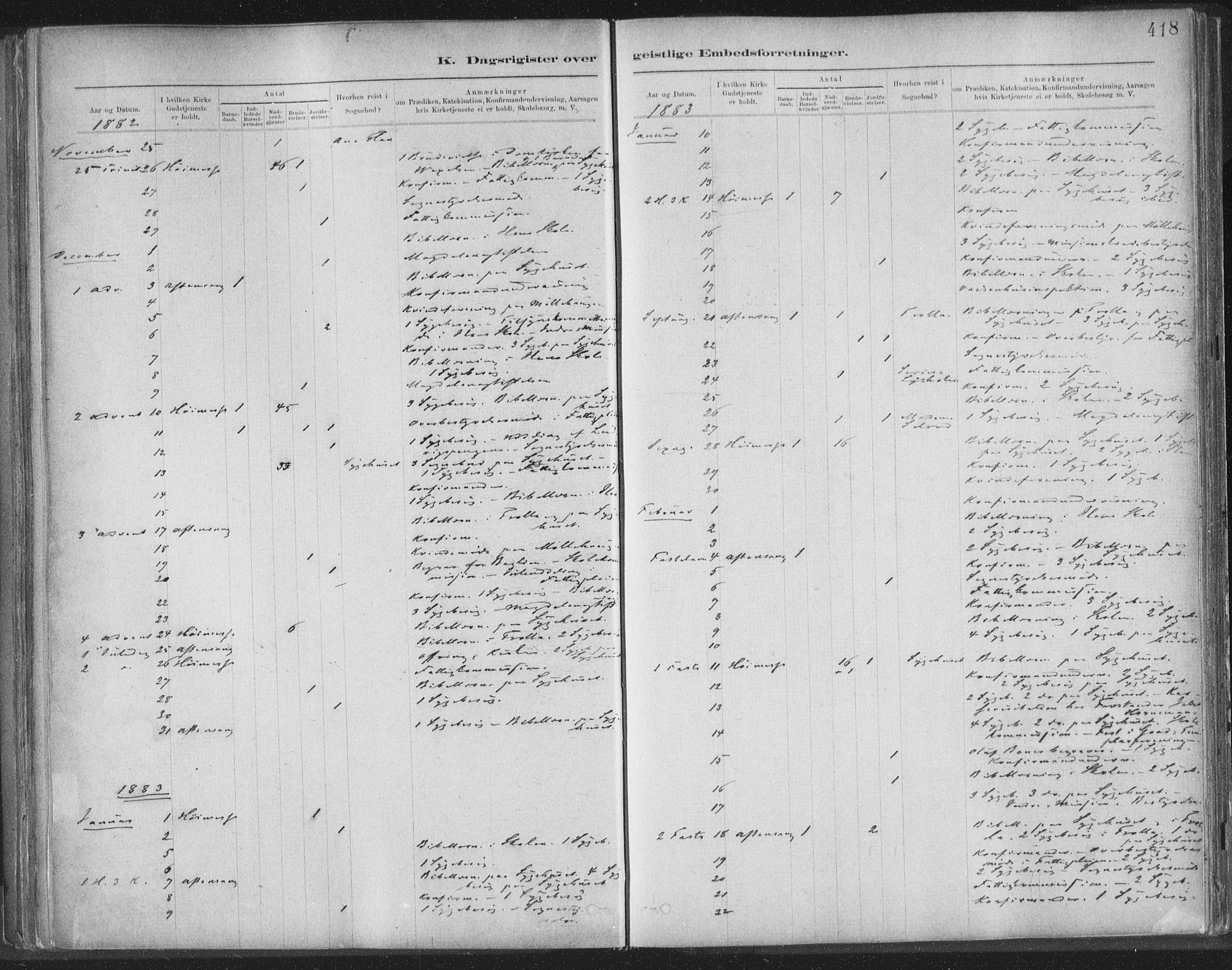 Ministerialprotokoller, klokkerbøker og fødselsregistre - Sør-Trøndelag, SAT/A-1456/603/L0163: Parish register (official) no. 603A02, 1879-1895, p. 418