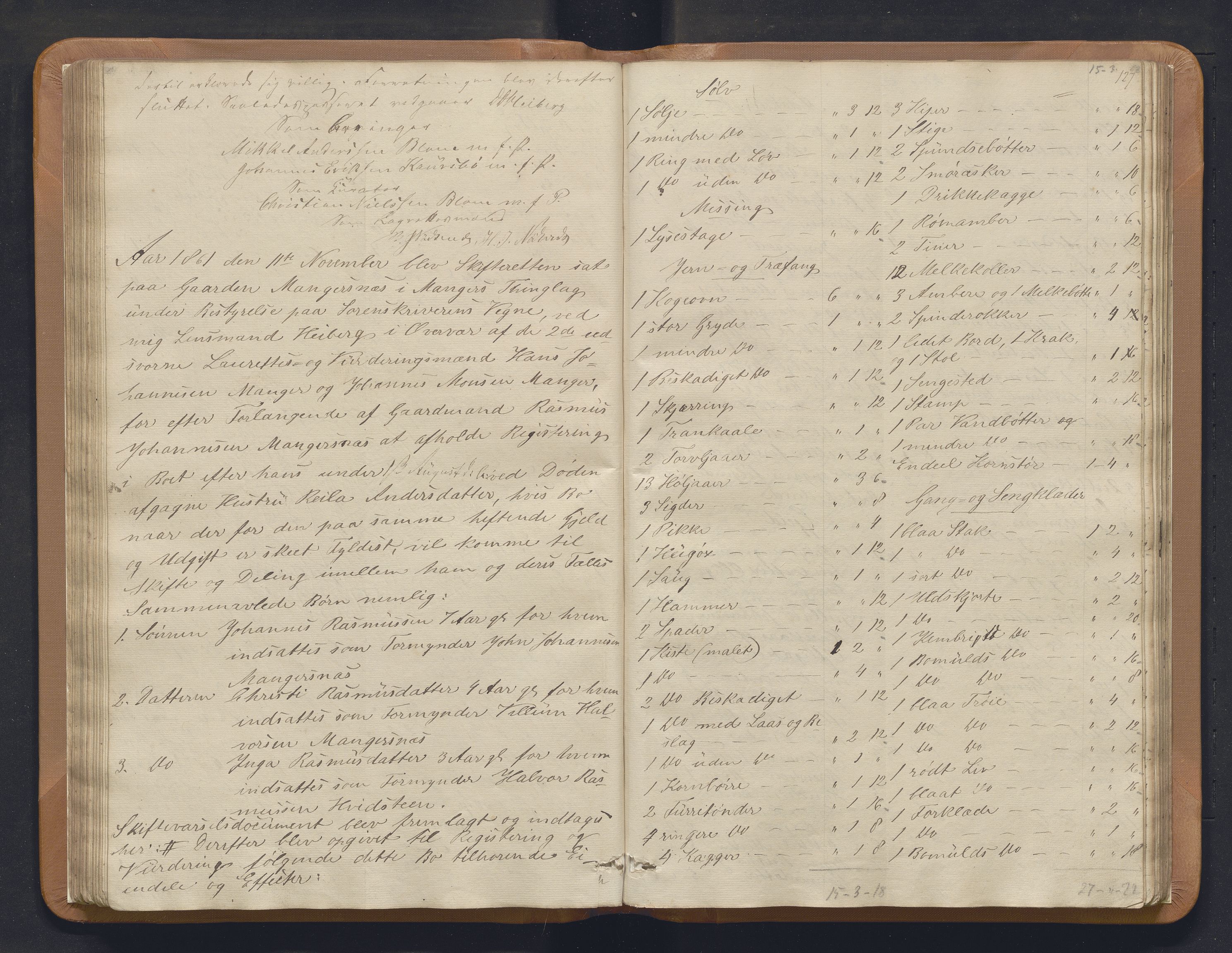 Nordhordland sorenskrivar, SAB/A-2901/1/H/Hb/L0020: Registreringsprotokollar, 1859-1865, p. 126-127