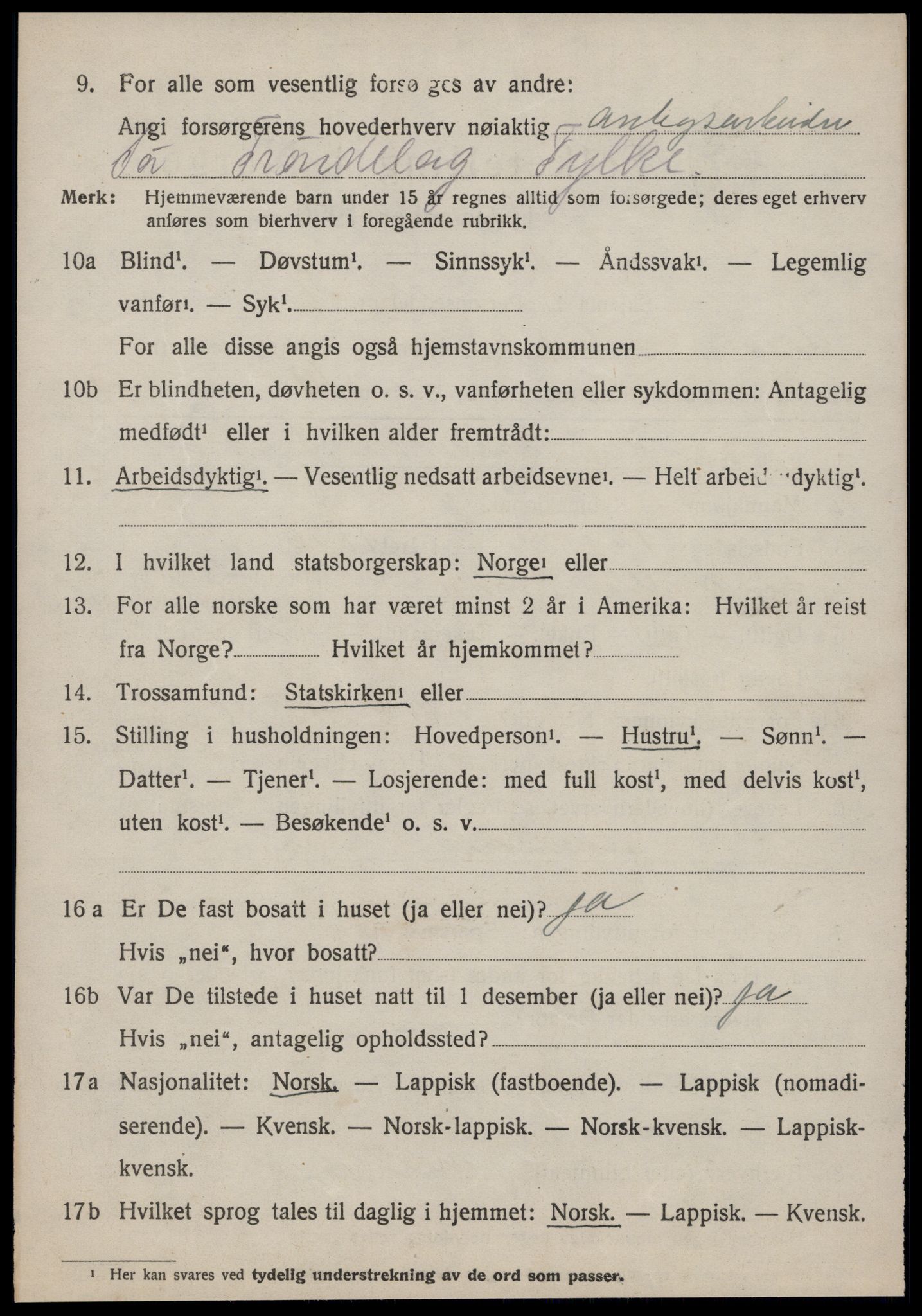 SAT, 1920 census for Ålen, 1920, p. 2357