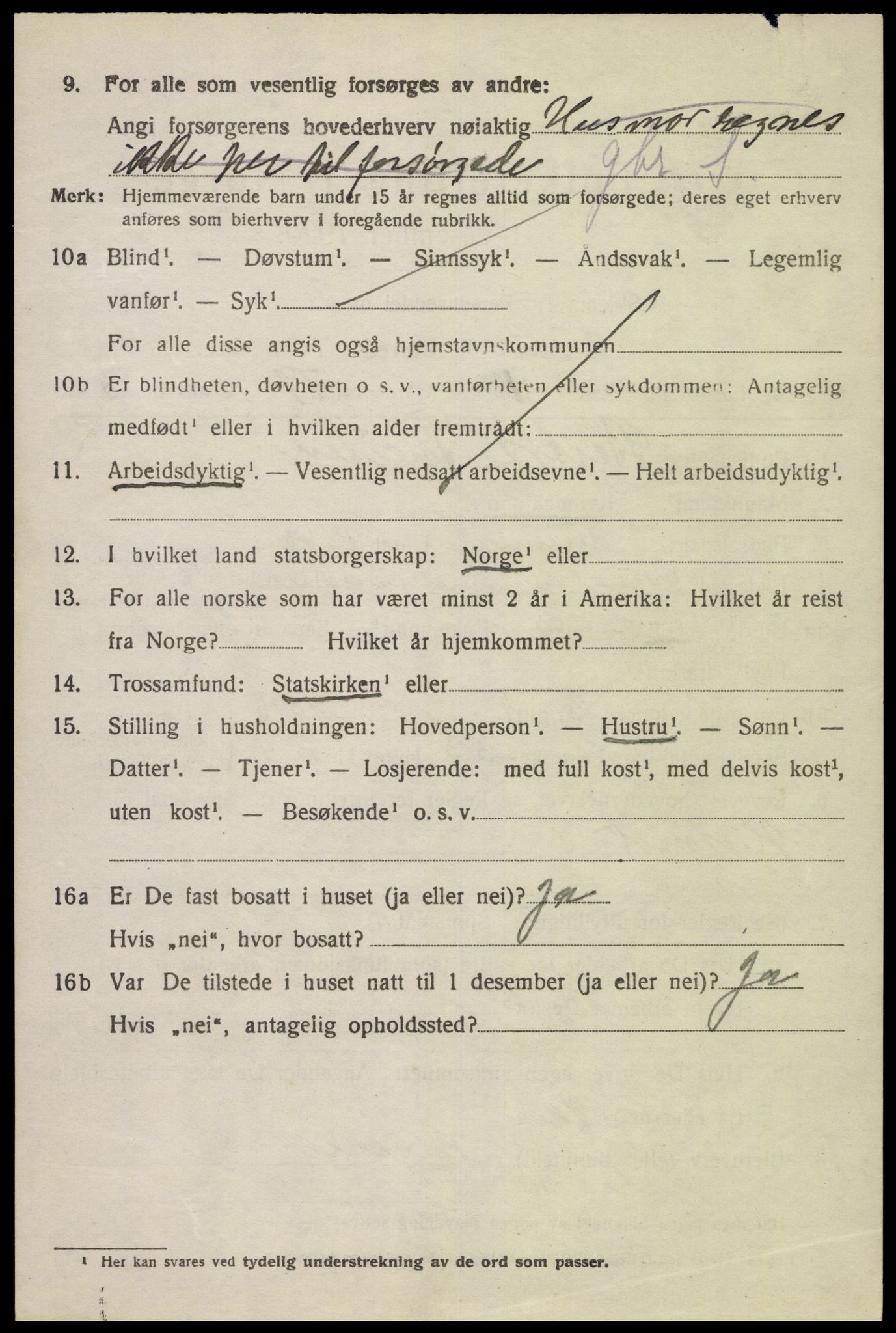 SAK, 1920 census for Eiken, 1920, p. 1276