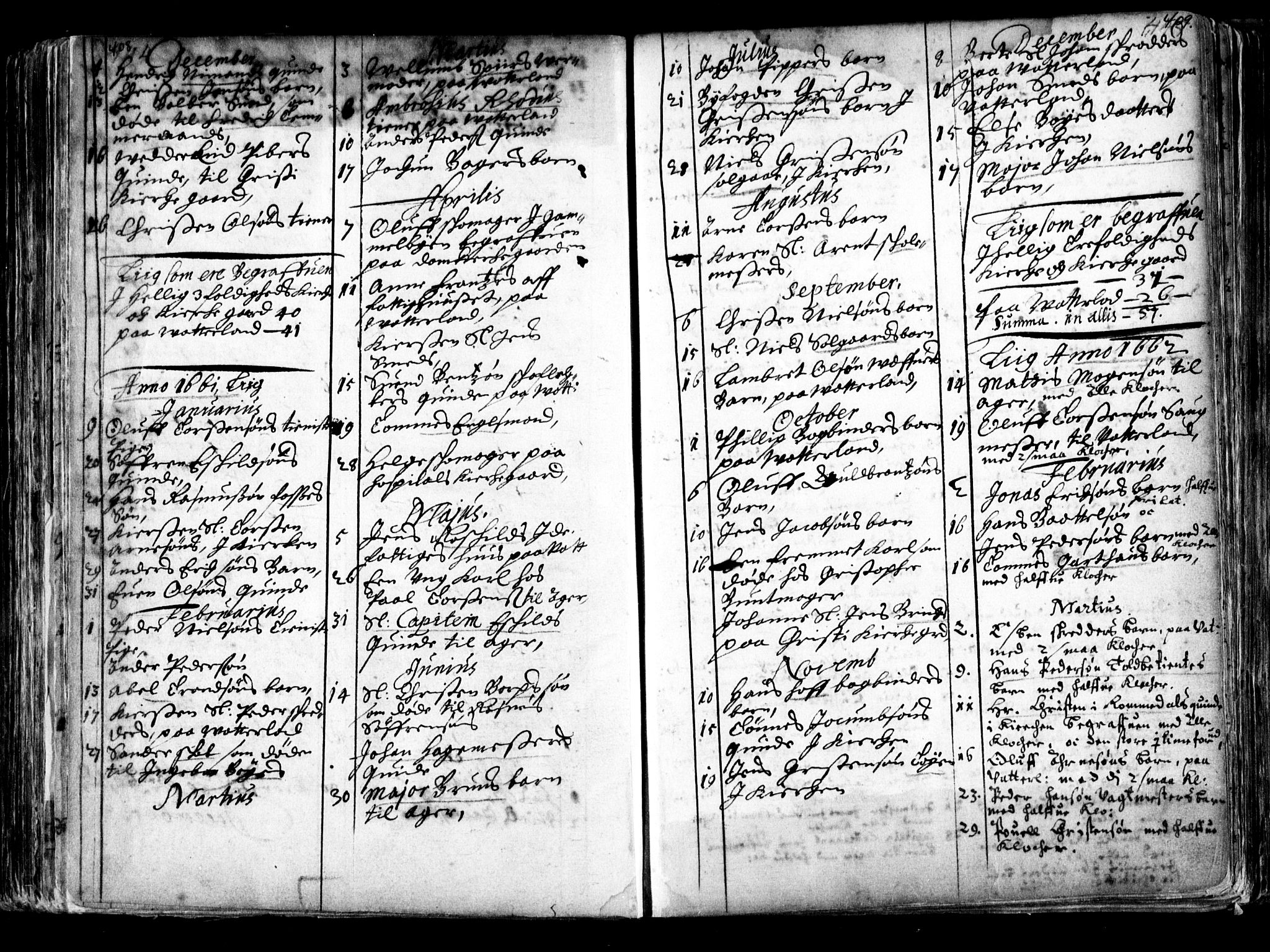 Oslo domkirke Kirkebøker, SAO/A-10752/F/Fa/L0001: Parish register (official) no. 1, 1648-1704, p. 408-409