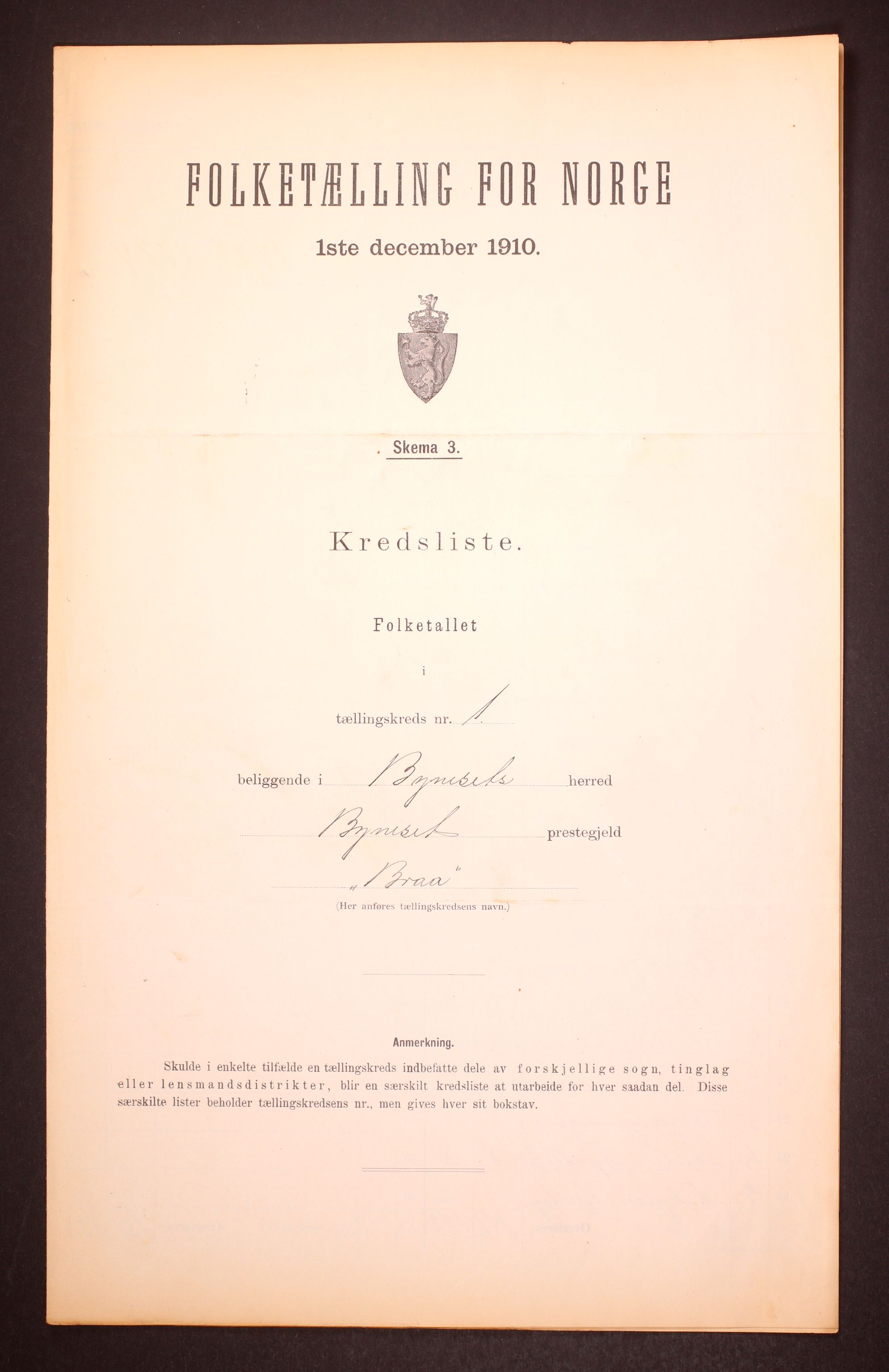 RA, 1910 census for Byneset, 1910, p. 4