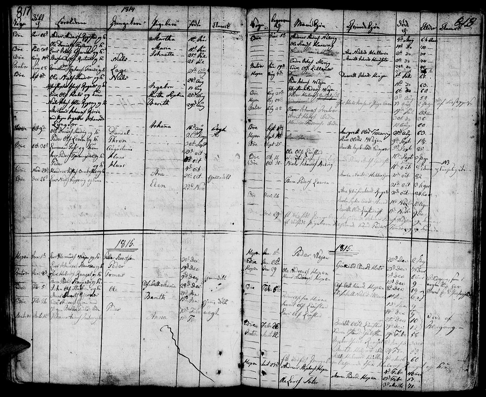 Ministerialprotokoller, klokkerbøker og fødselsregistre - Møre og Romsdal, SAT/A-1454/581/L0932: Parish register (official) no. 581A02, 1767-1823, p. 817-818