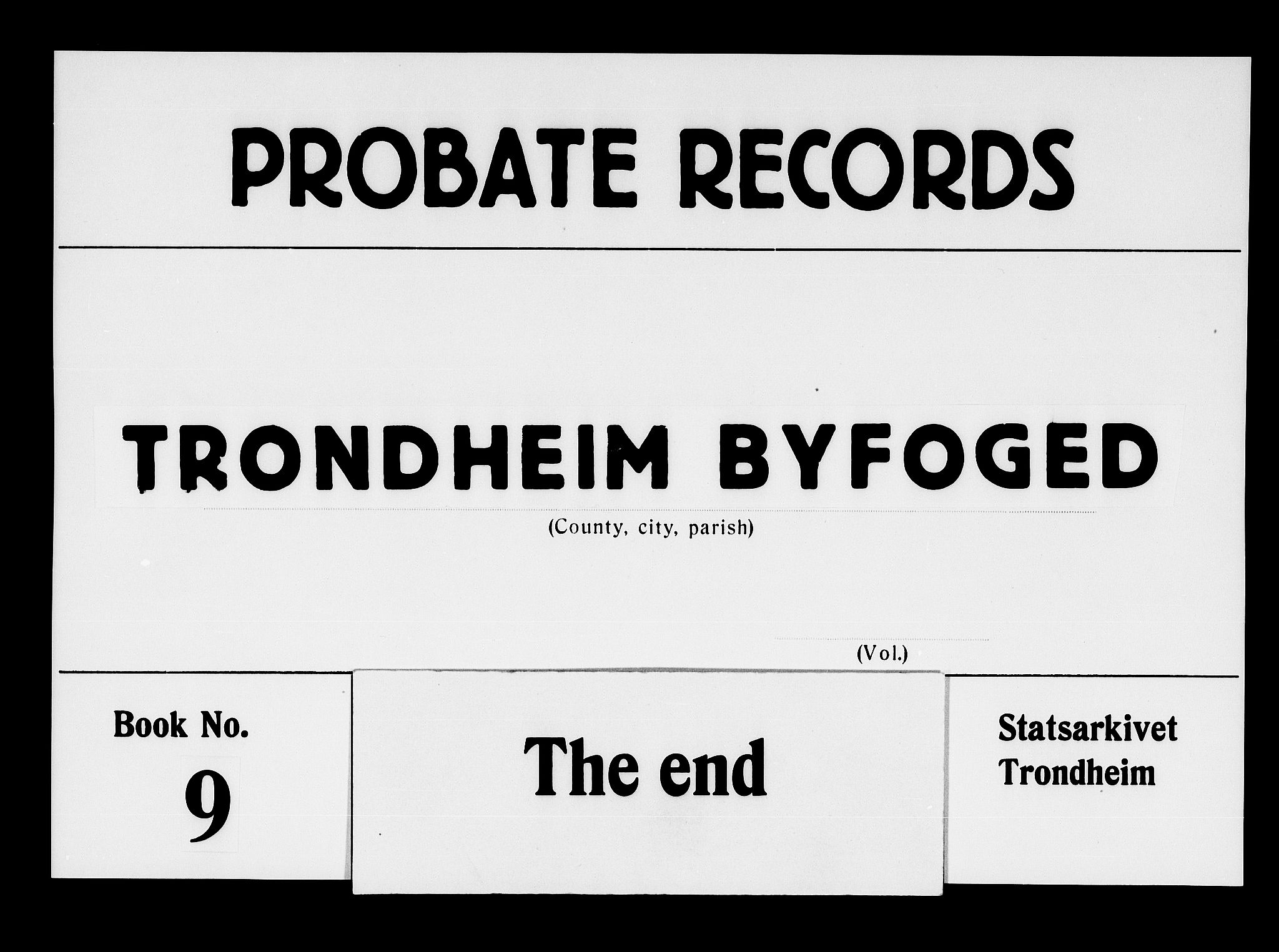 Trondheim byfogd, SAT/A-0003/1/3/3A/L0009: Skifteprotokoll - gml.nr.9. (m/ register), 1722-1728