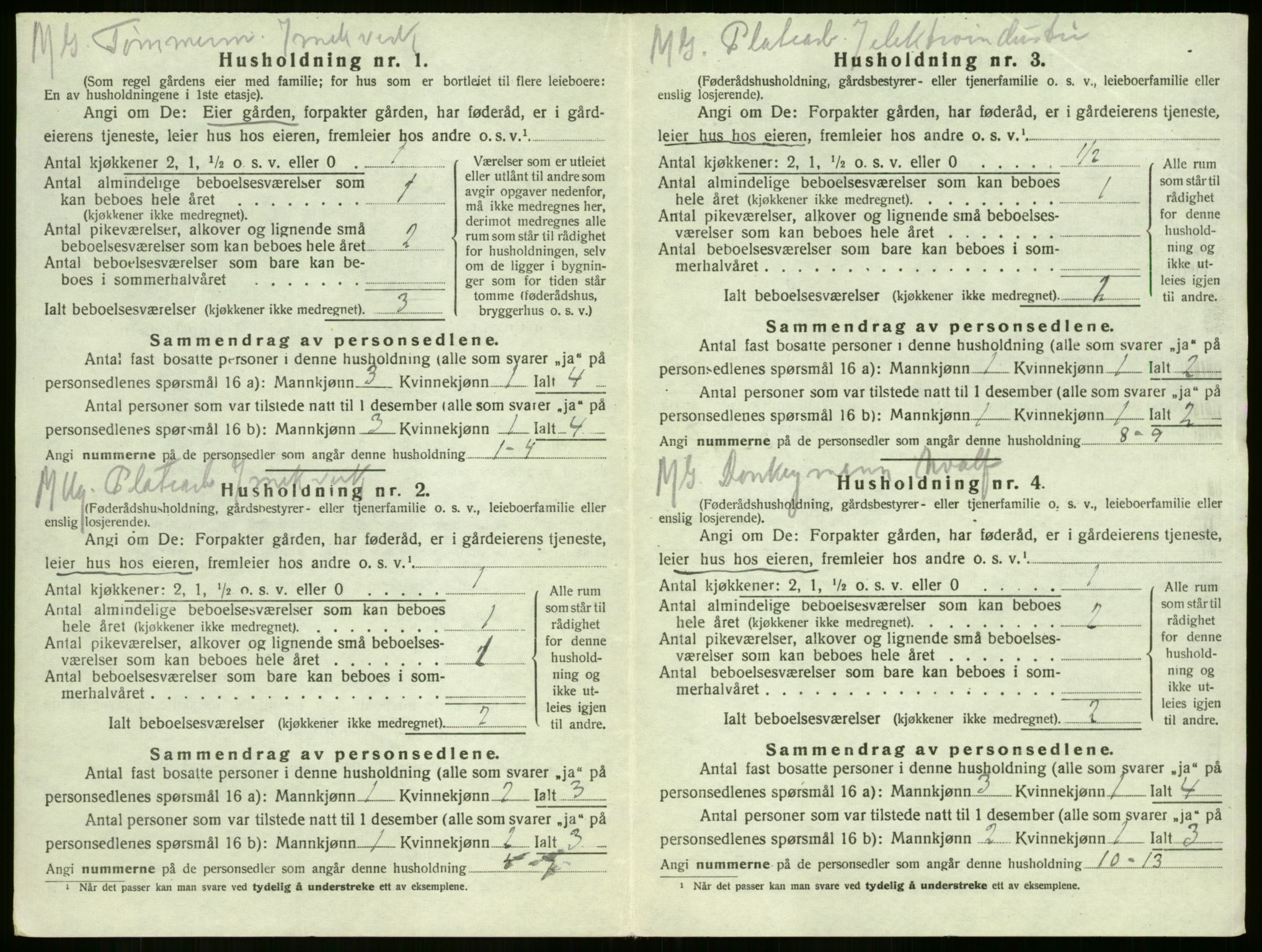 SAKO, 1920 census for Sandeherred, 1920, p. 2856