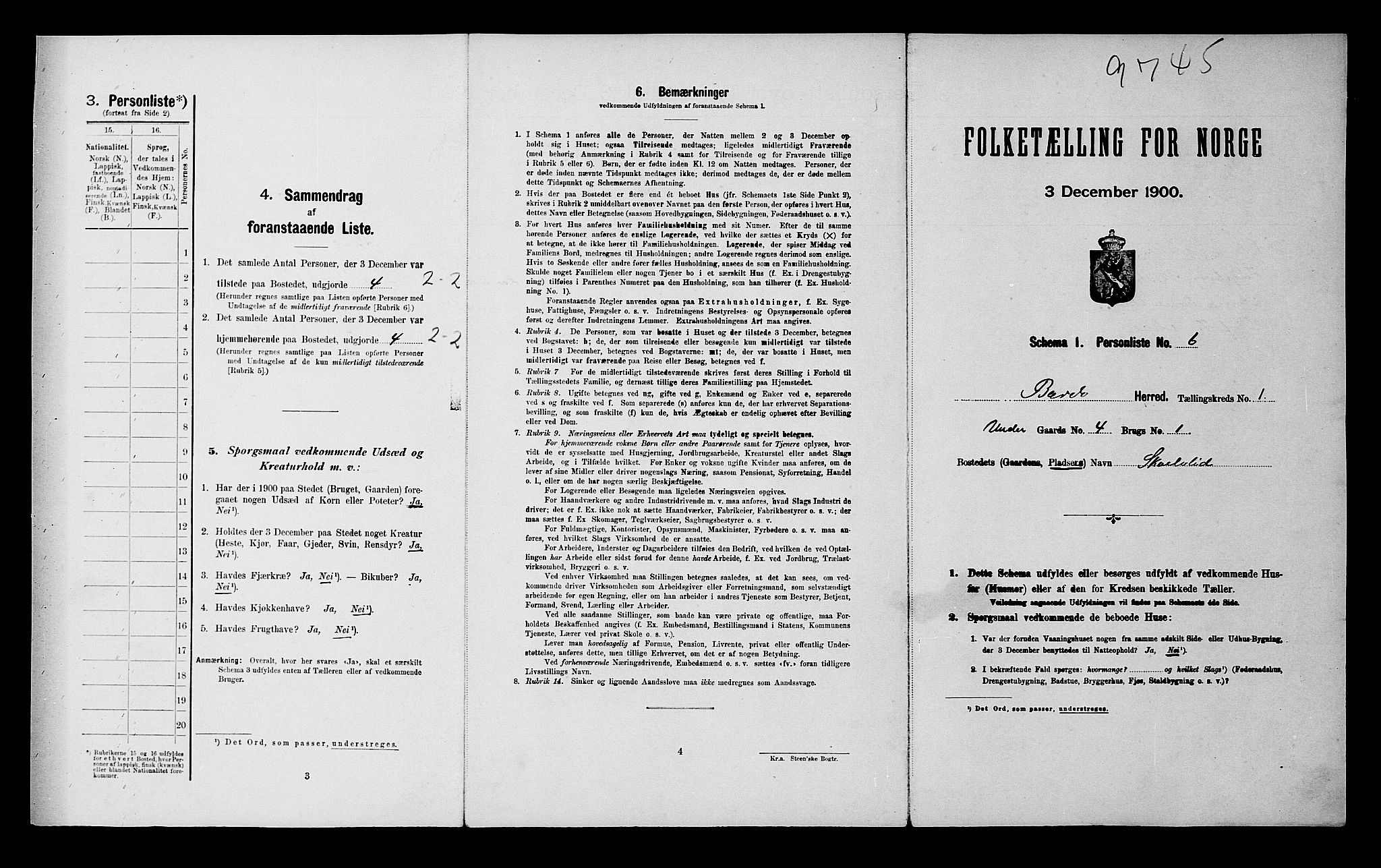 SATØ, 1900 census for Bardu, 1900, p. 11