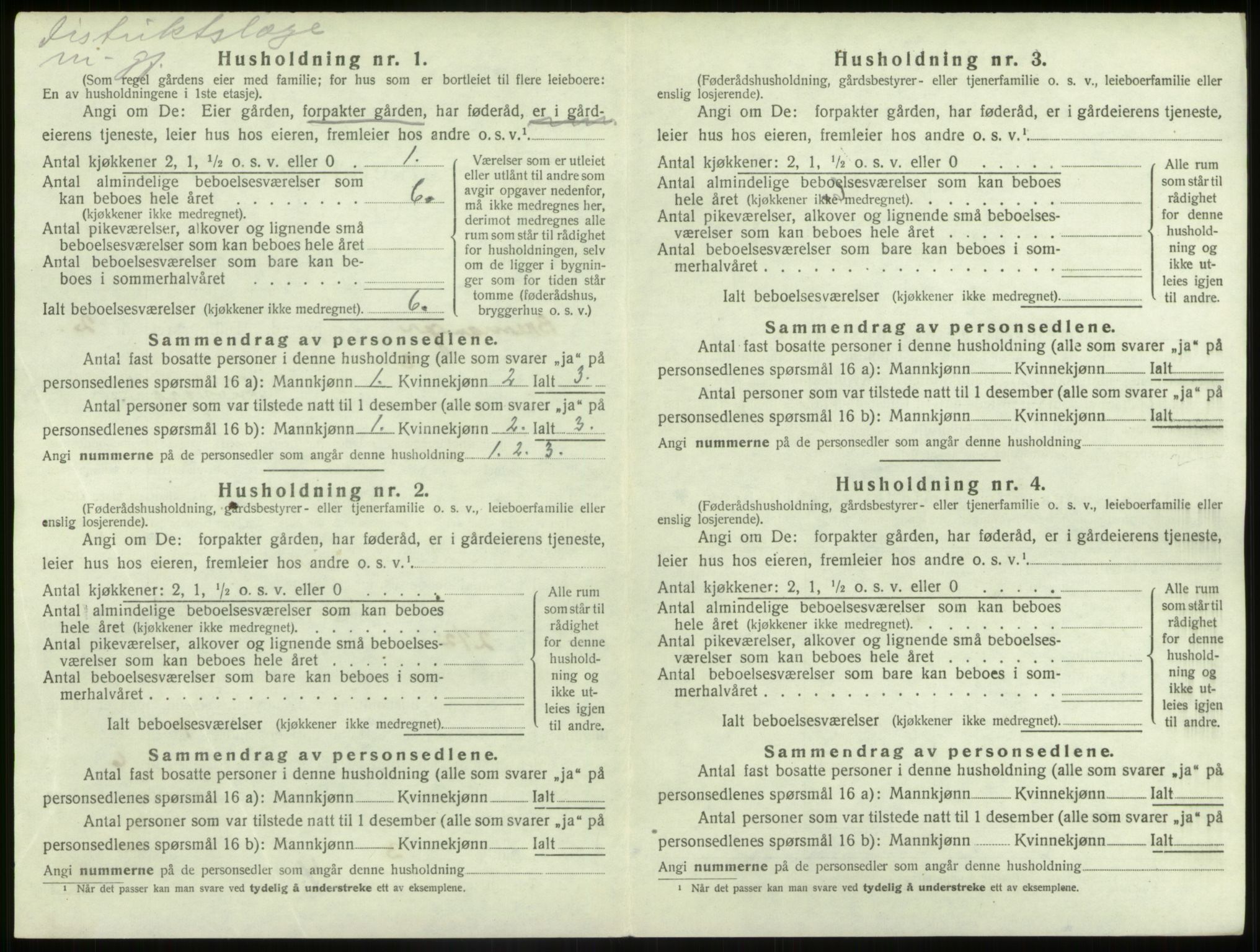 SAB, 1920 census for Bremanger, 1920, p. 177