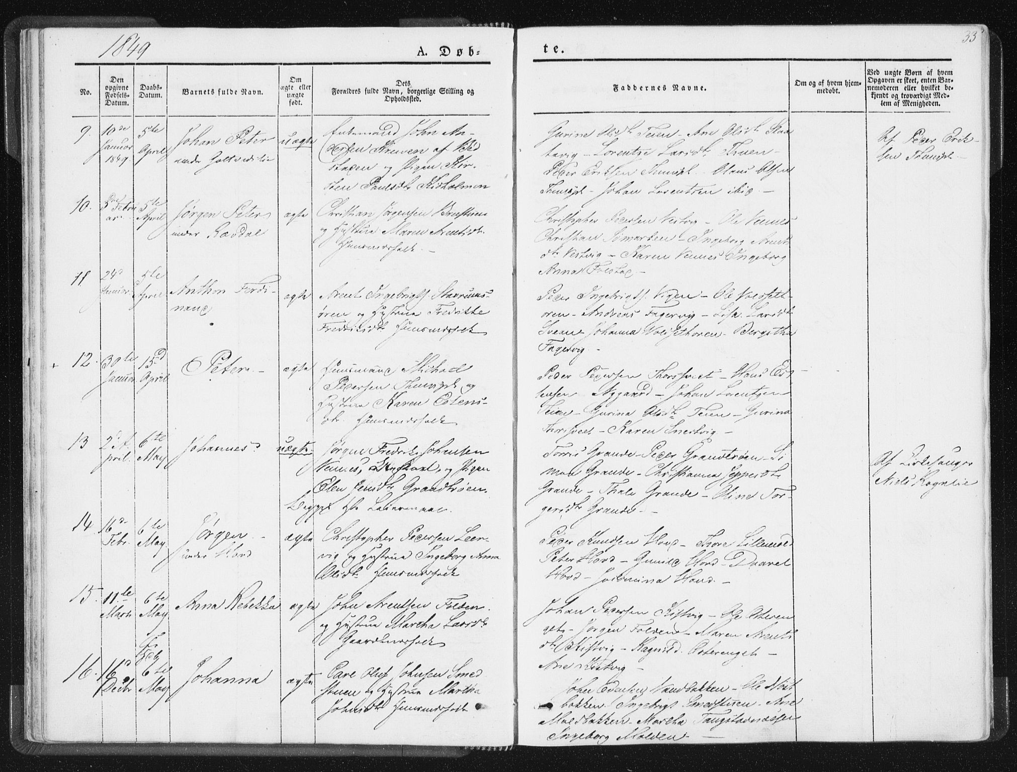 Ministerialprotokoller, klokkerbøker og fødselsregistre - Nord-Trøndelag, AV/SAT-A-1458/744/L0418: Parish register (official) no. 744A02, 1843-1866, p. 33