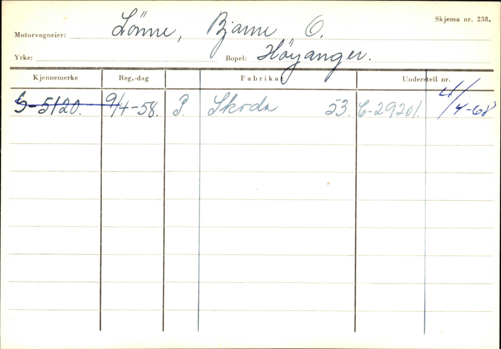 Statens vegvesen, Sogn og Fjordane vegkontor, AV/SAB-A-5301/4/F/L0130: Eigarregister Eid T-Å. Høyanger A-O, 1945-1975, p. 2060