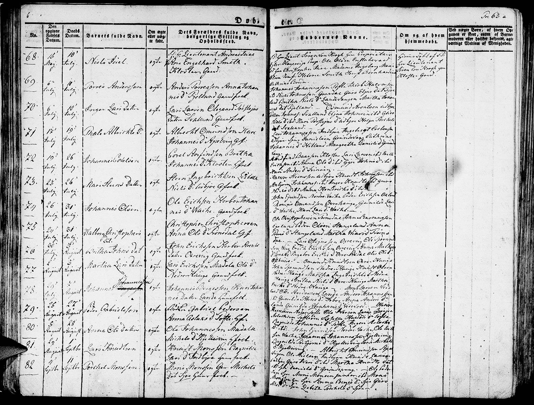 Fjelberg sokneprestembete, AV/SAB-A-75201/H/Haa: Parish register (official) no. A 5, 1822-1834, p. 63