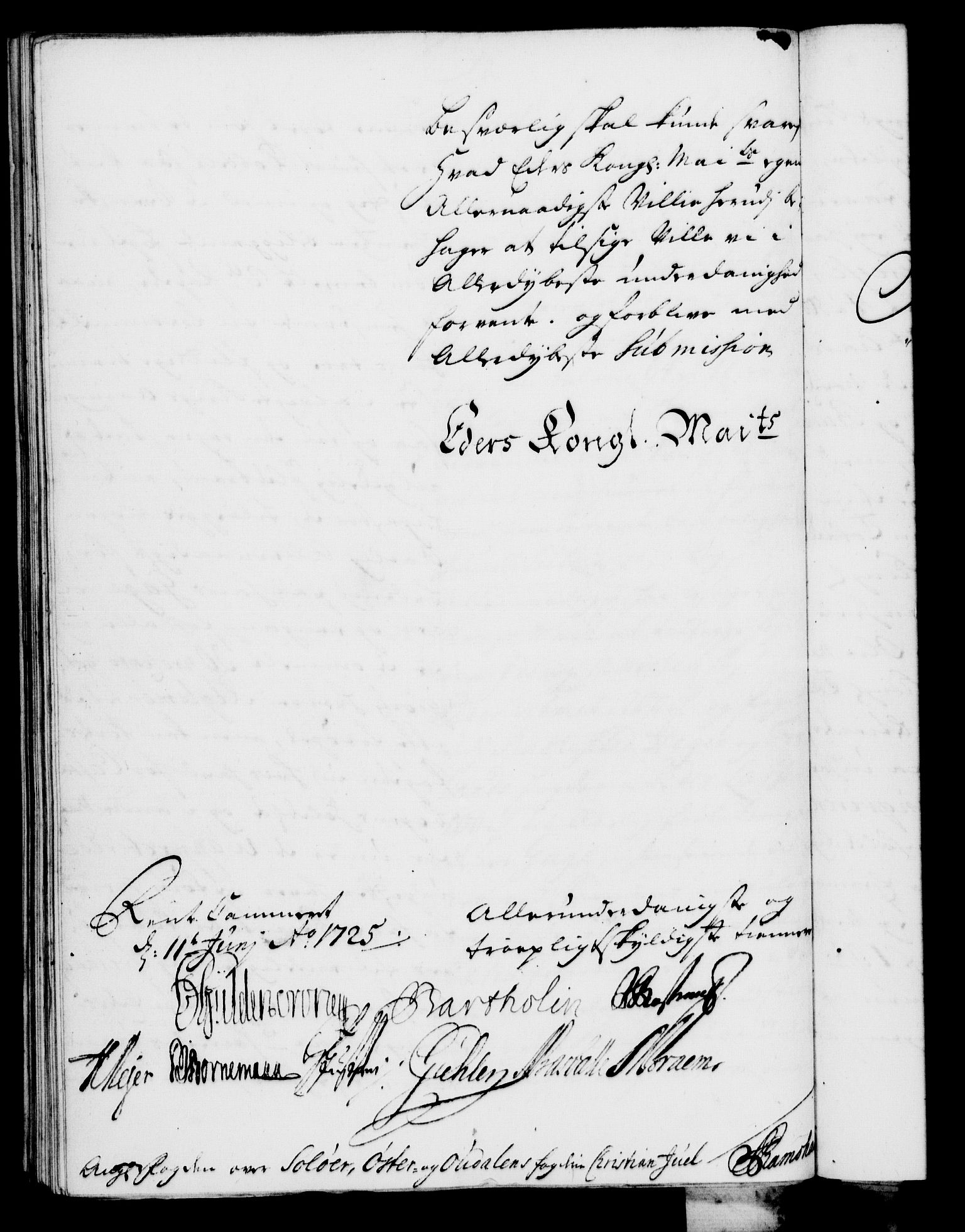 Rentekammeret, Kammerkanselliet, RA/EA-3111/G/Gf/Gfa/L0008: Norsk relasjons- og resolusjonsprotokoll (merket RK 52.8), 1725, p. 530