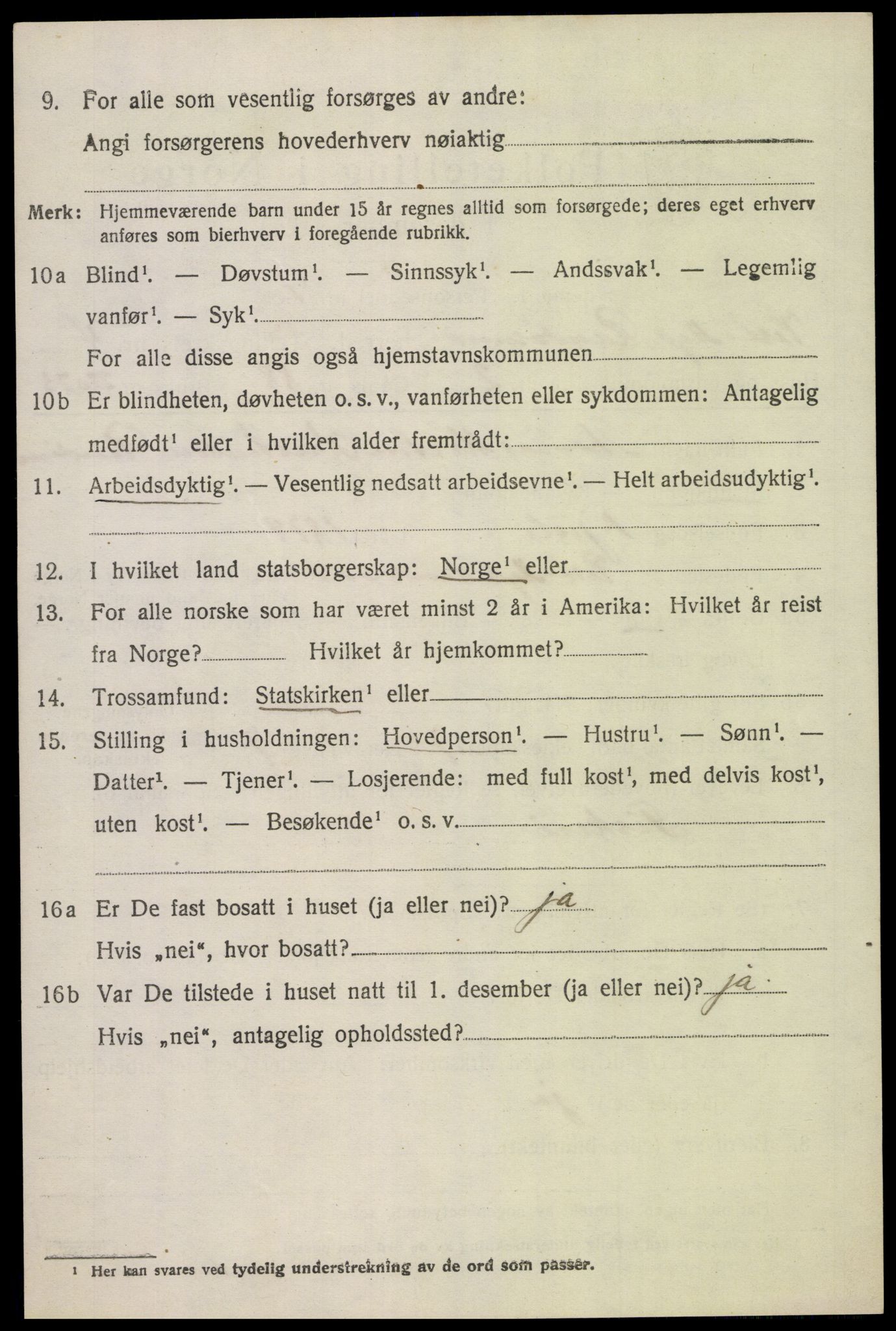 SAK, 1920 census for Randesund, 1920, p. 1797