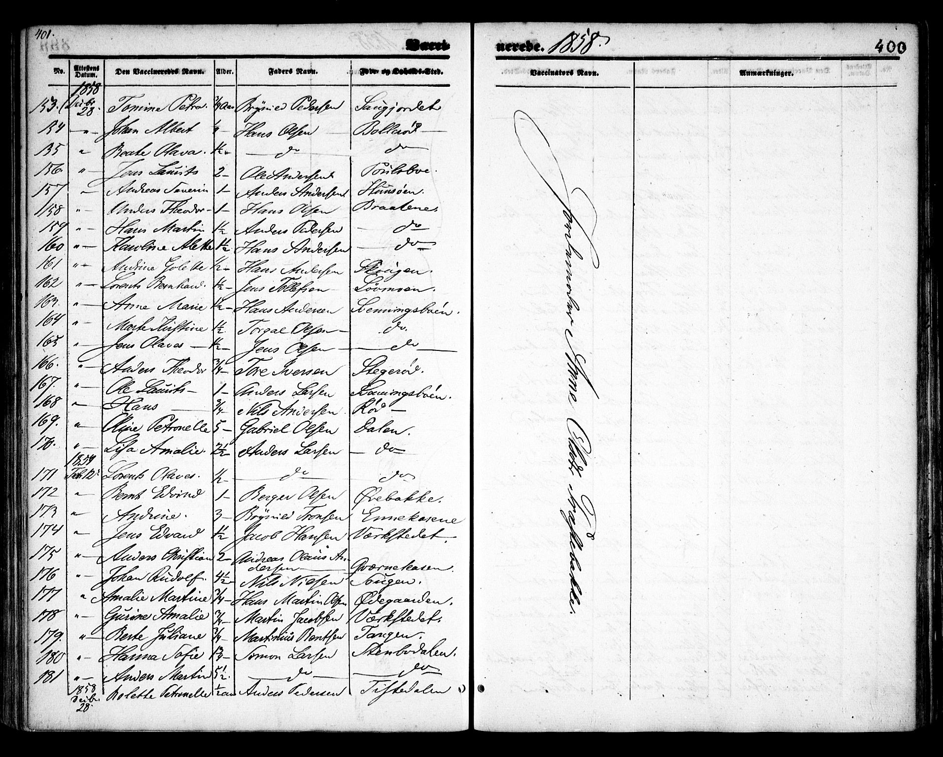 Idd prestekontor Kirkebøker, SAO/A-10911/F/Fc/L0004b: Parish register (official) no. III 4B, 1848-1860, p. 400