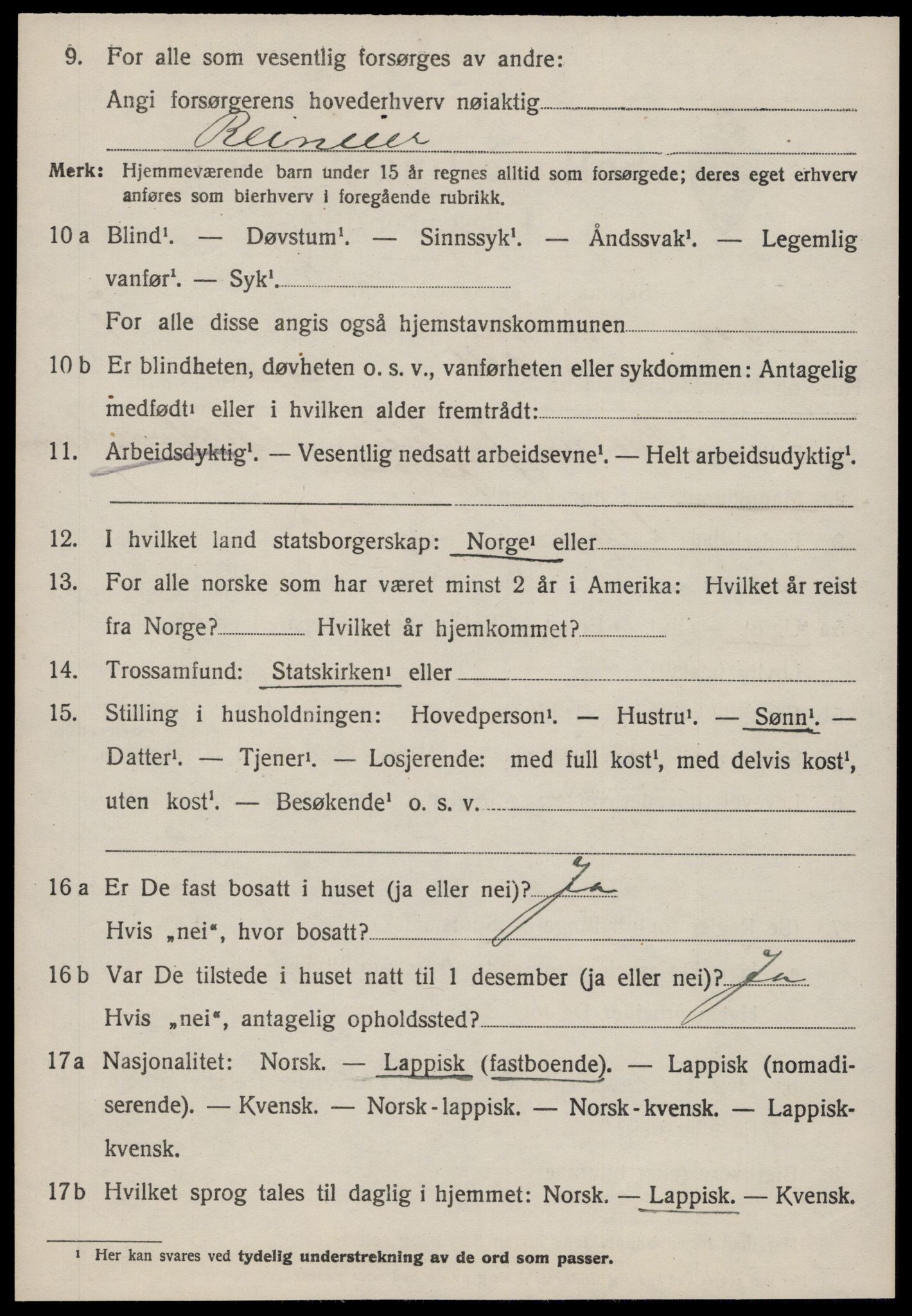 SAT, 1920 census for Osen, 1920, p. 3648