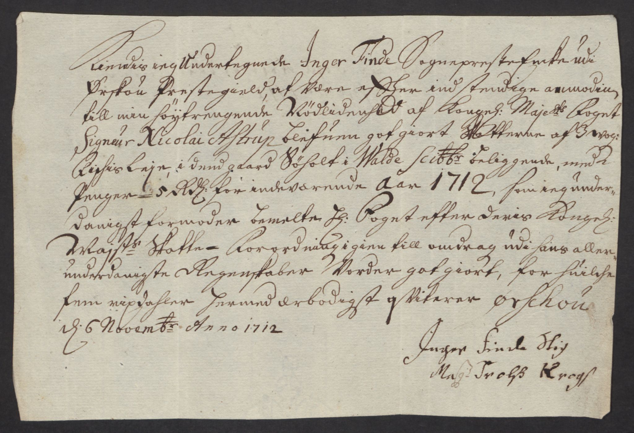 Rentekammeret inntil 1814, Reviderte regnskaper, Fogderegnskap, AV/RA-EA-4092/R54/L3565: Fogderegnskap Sunnmøre, 1712-1713, p. 168