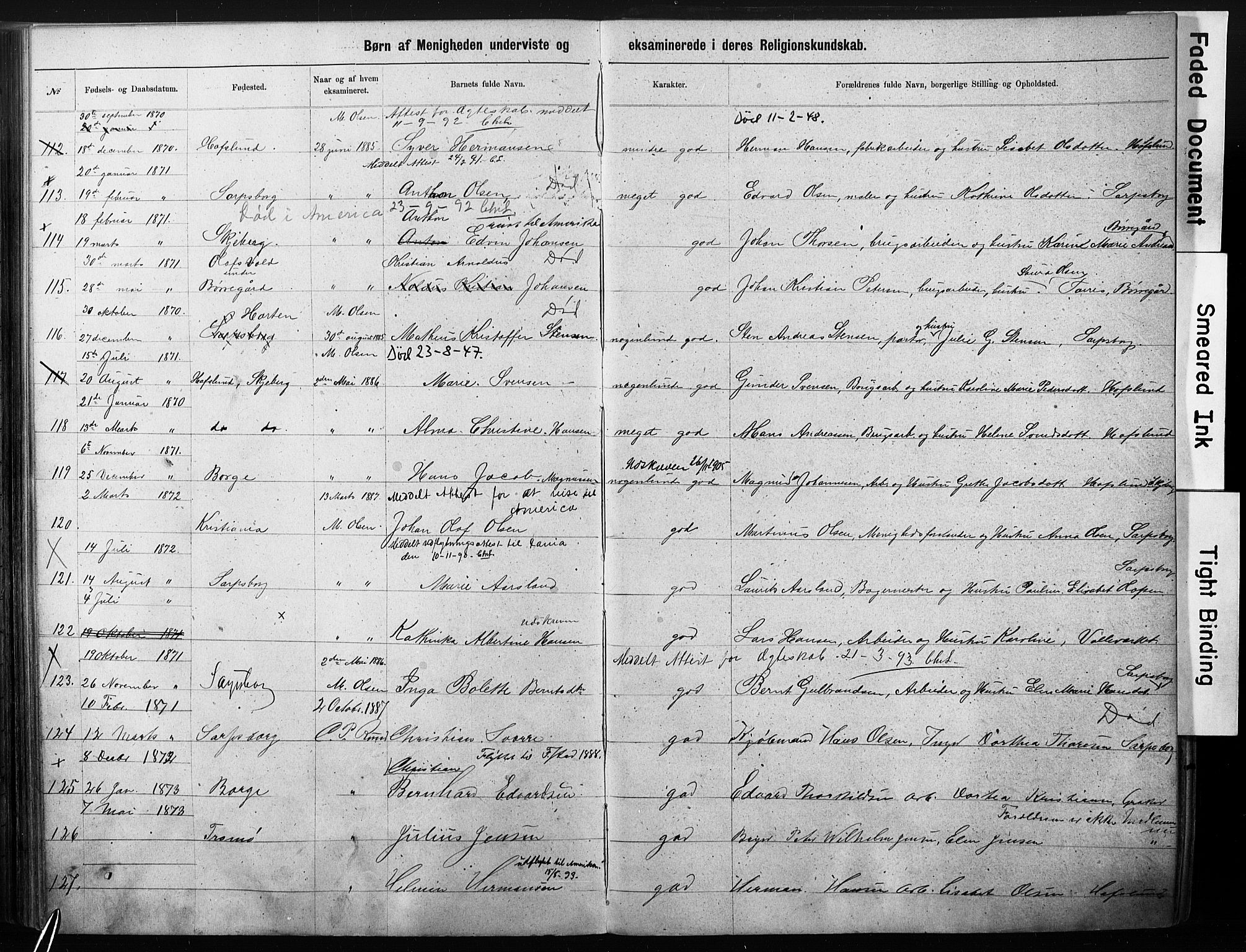 Sarpsborg metodistkirke, SAO/PAO-0233/A/L0003: Dissenter register no. 3, 1856-1893