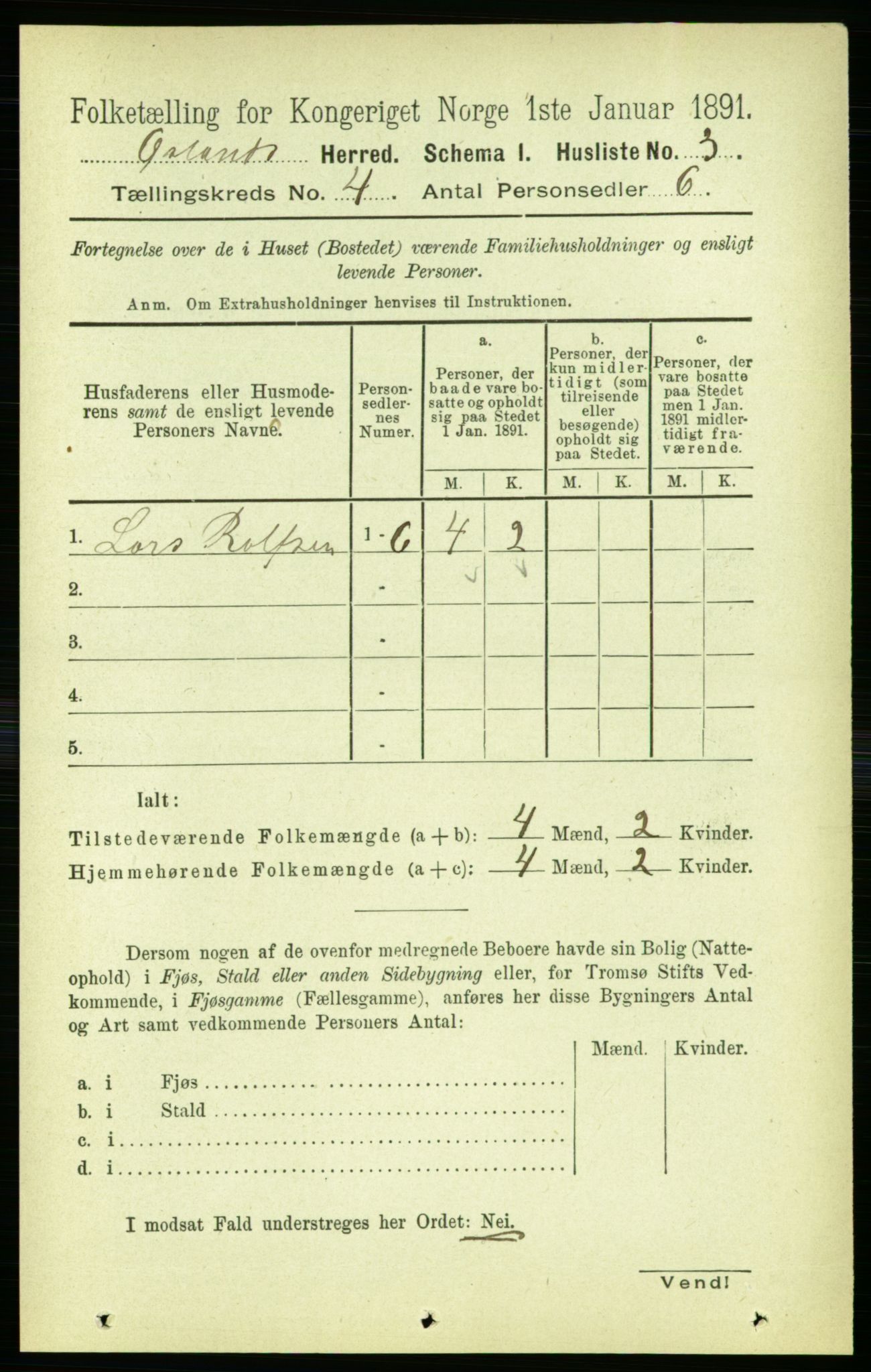 RA, 1891 census for 1621 Ørland, 1891, p. 1259