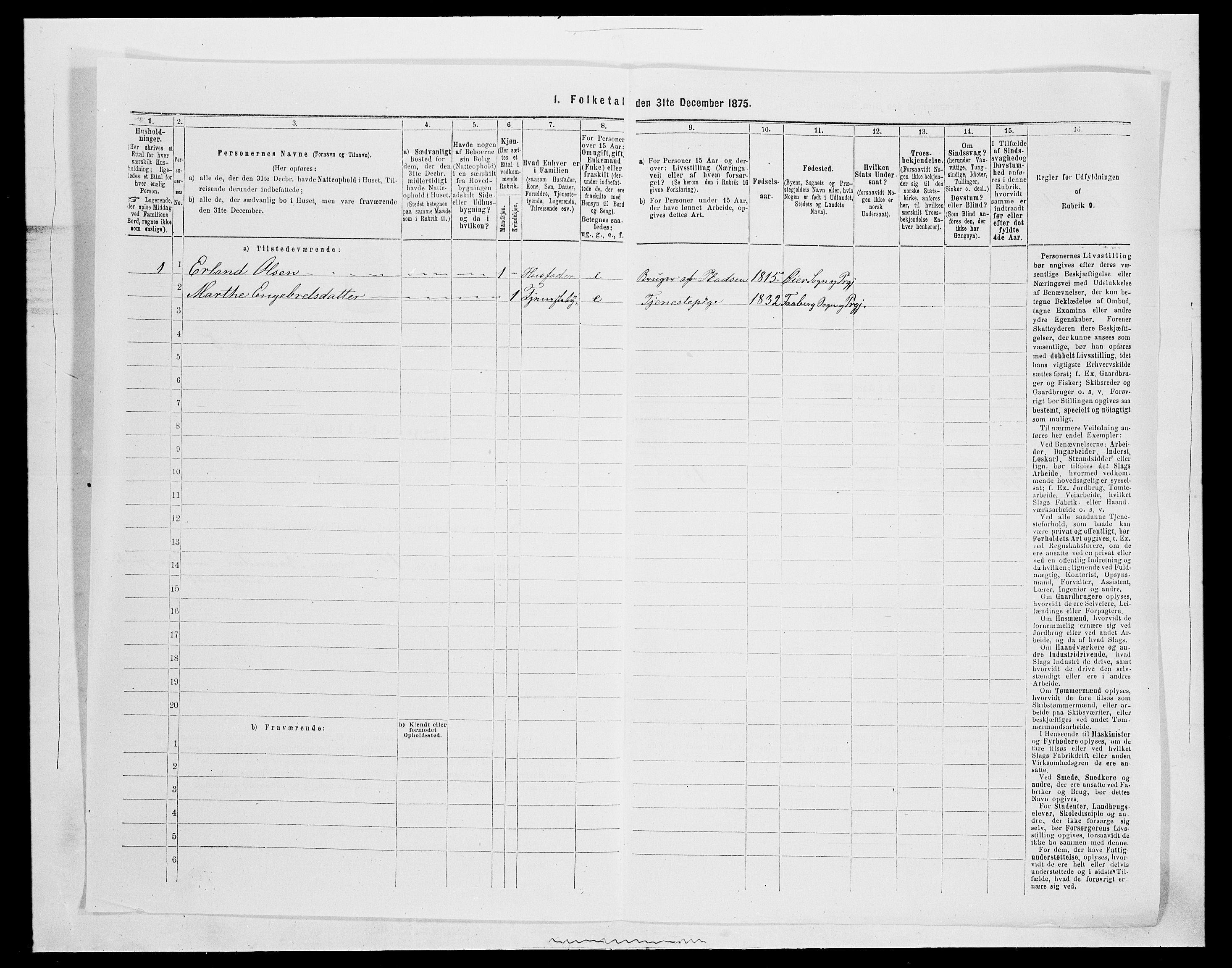 SAH, 1875 census for 0521P Øyer, 1875, p. 99