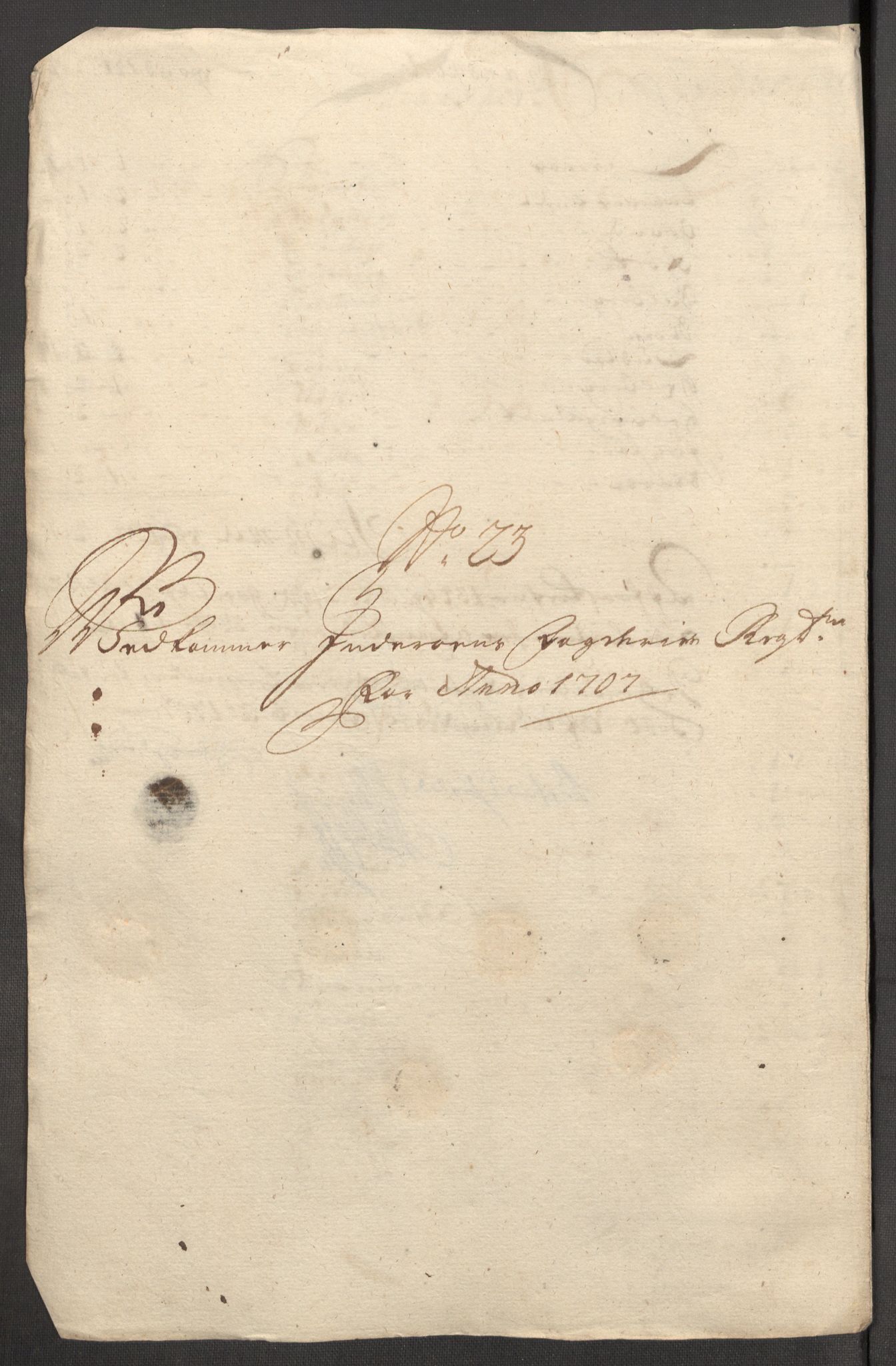 Rentekammeret inntil 1814, Reviderte regnskaper, Fogderegnskap, RA/EA-4092/R63/L4315: Fogderegnskap Inderøy, 1706-1707, p. 504