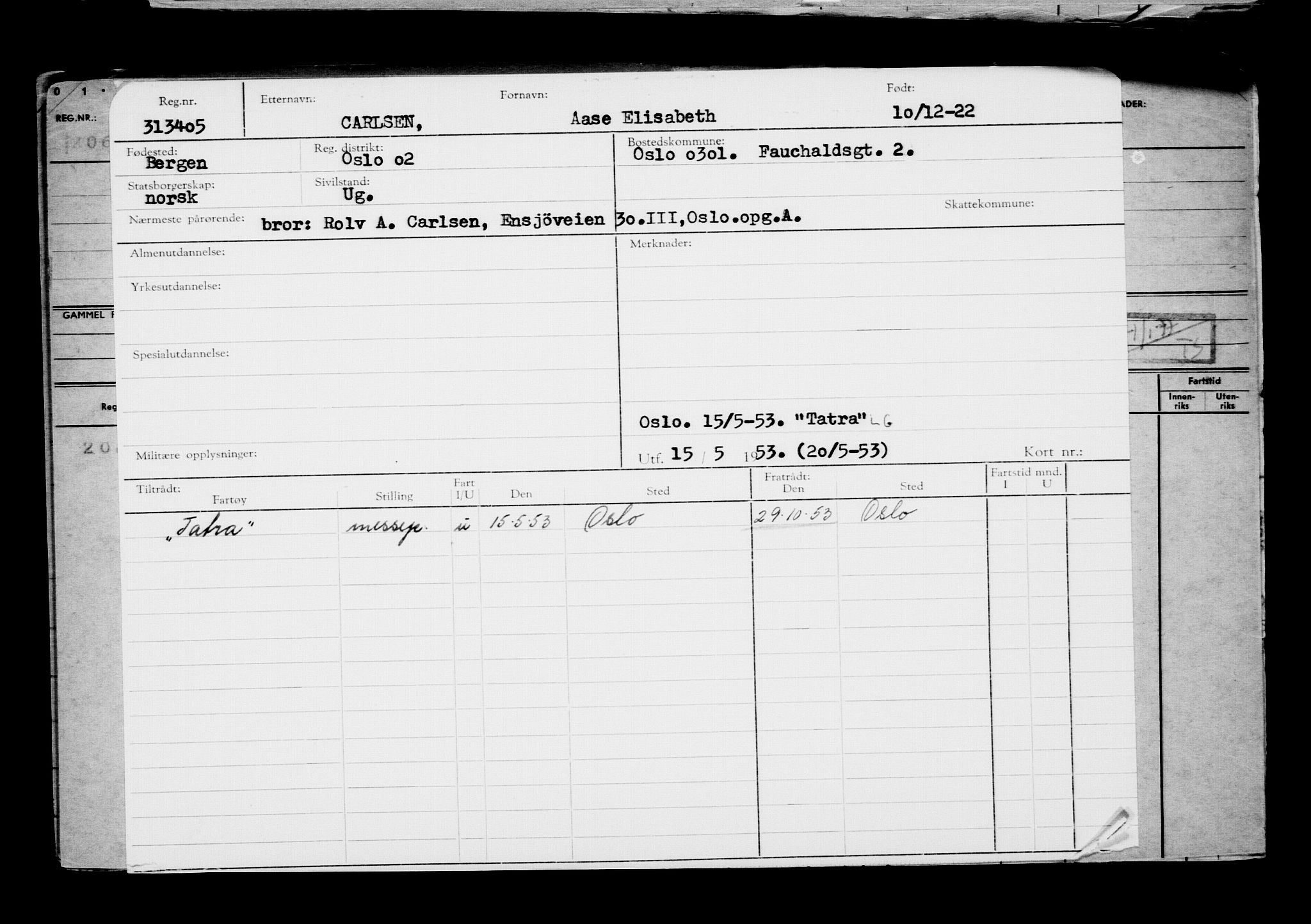 Direktoratet for sjømenn, RA/S-3545/G/Gb/L0213: Hovedkort, 1922, p. 205