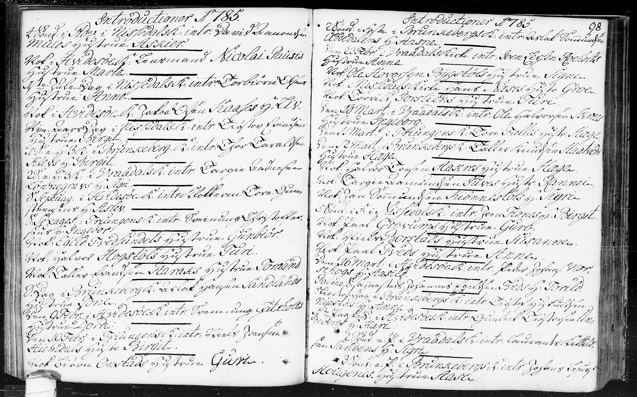 Kviteseid kirkebøker, SAKO/A-276/F/Fa/L0002: Parish register (official) no. I 2, 1773-1786, p. 98