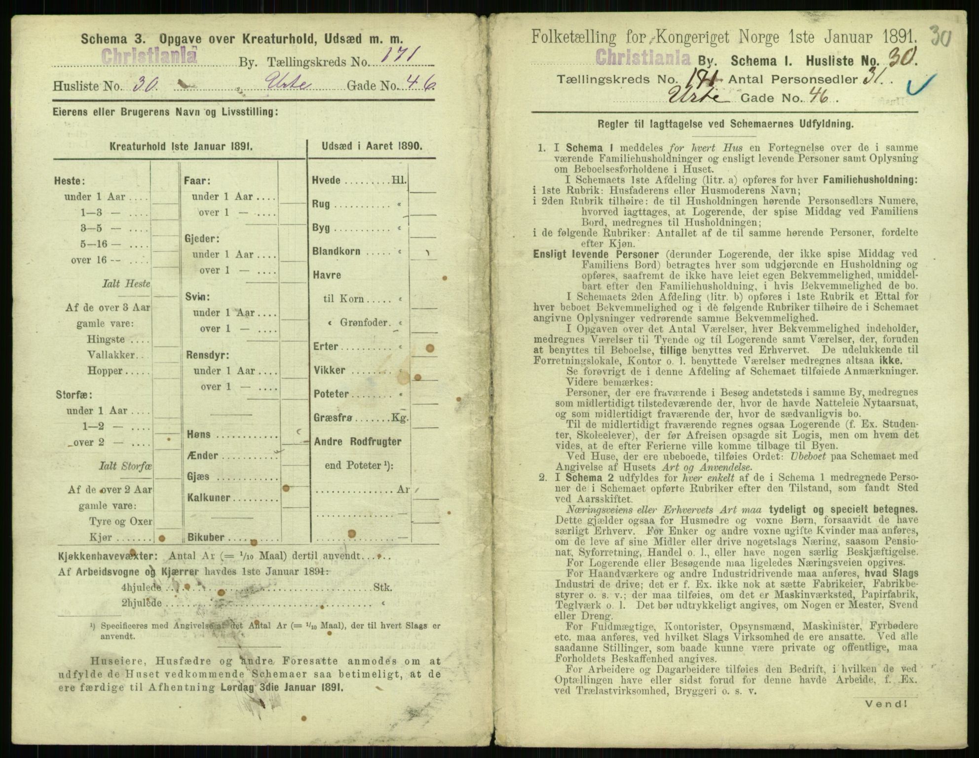 RA, 1891 census for 0301 Kristiania, 1891, p. 100639