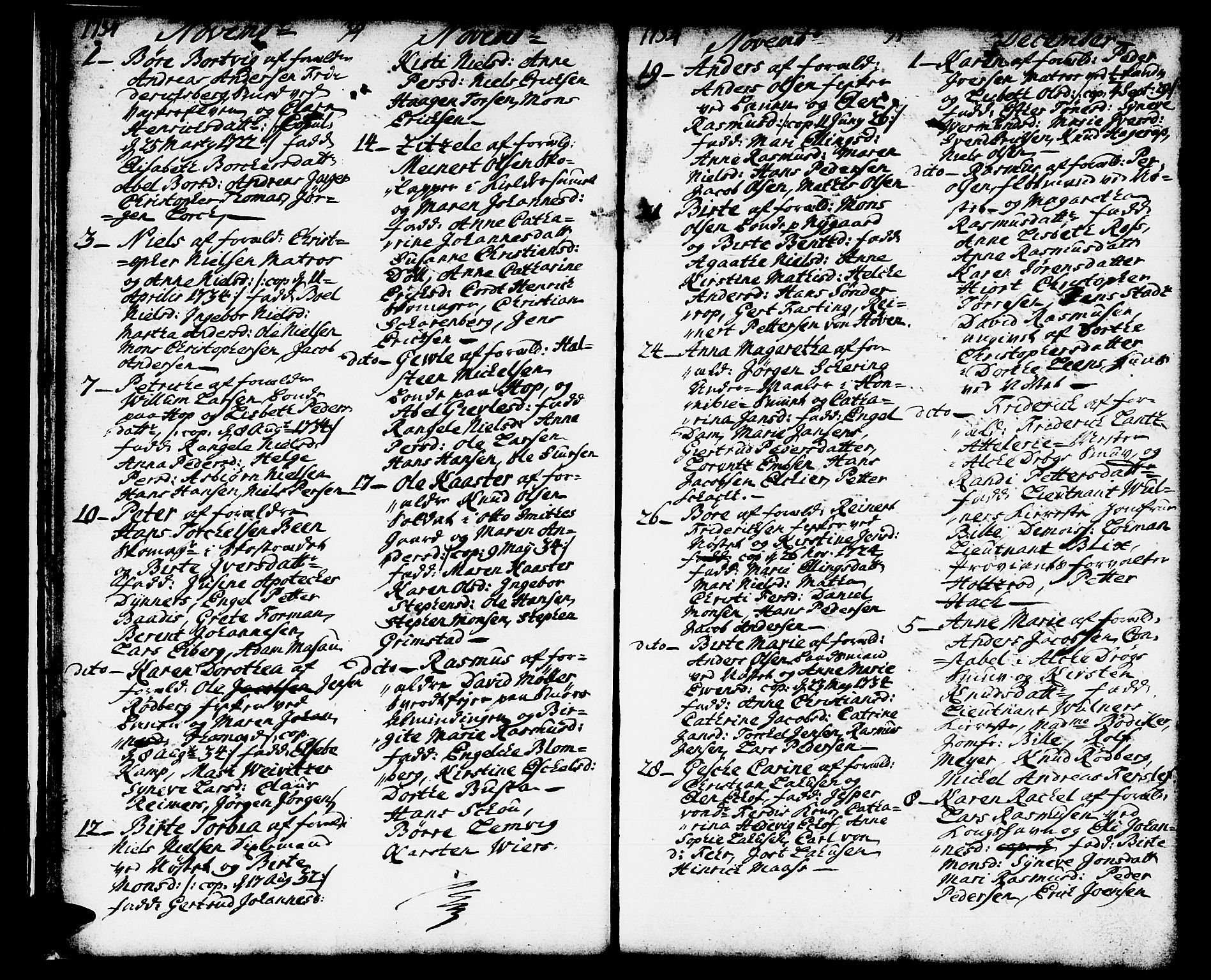 Domkirken sokneprestembete, AV/SAB-A-74801/H/Haa/L0002: Parish register (official) no. A 2, 1733-1750, p. 34-35