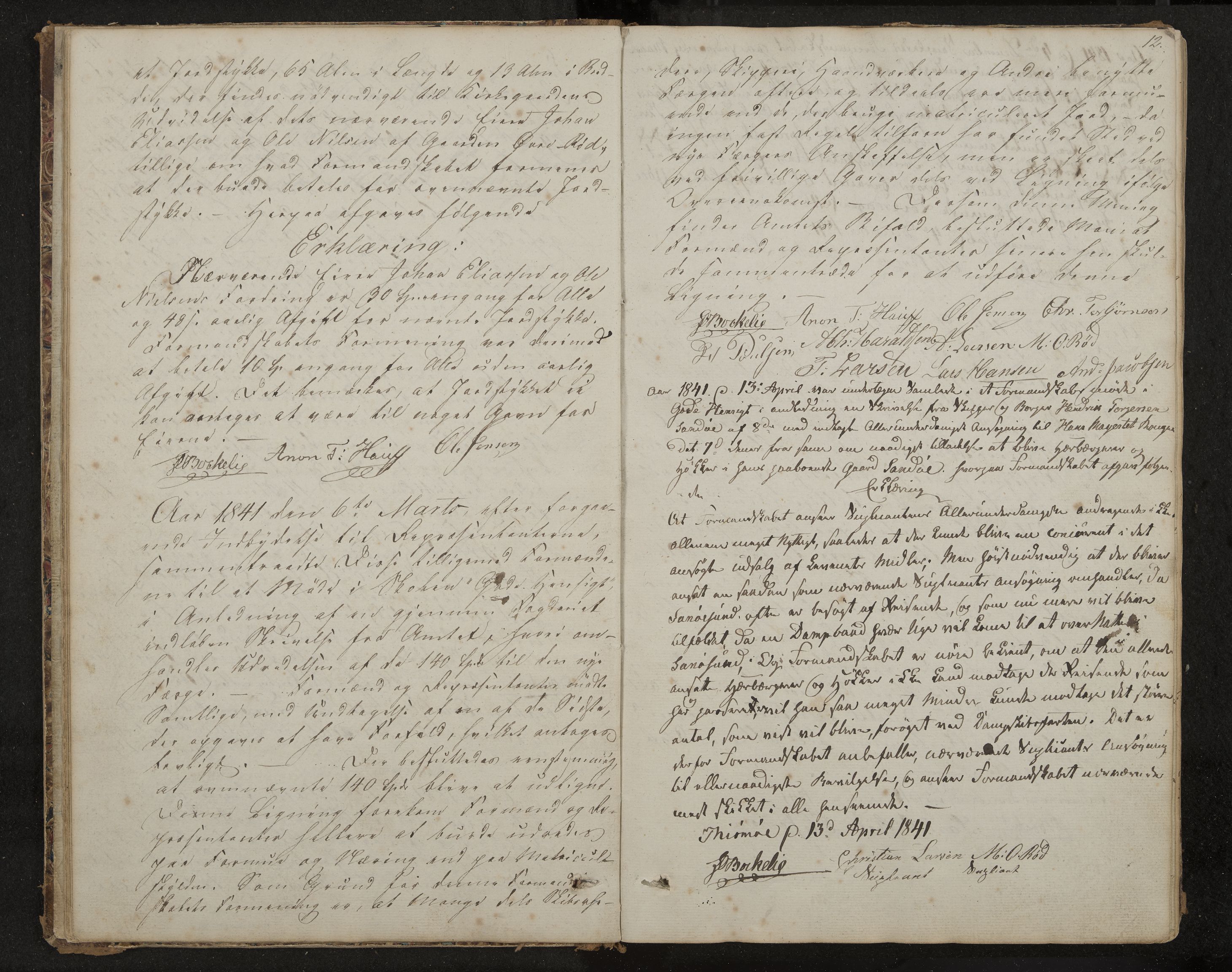 Tjøme formannskap og sentraladministrasjon, IKAK/0723021-1/A/L0001: Møtebok, 1837-1865, p. 12