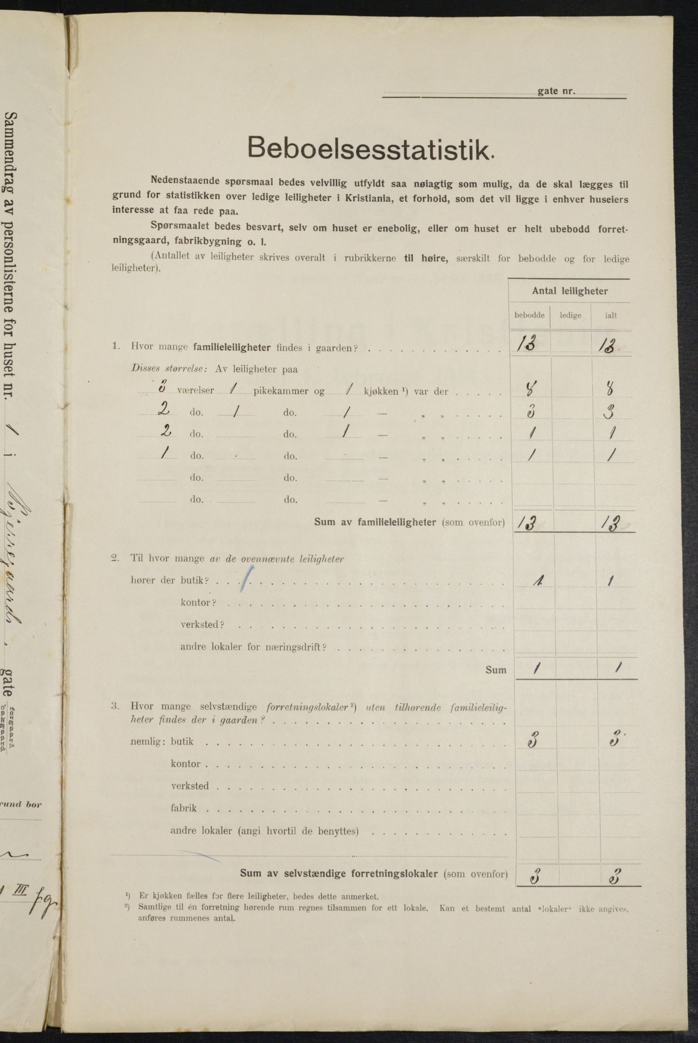 OBA, Municipal Census 1914 for Kristiania, 1914, p. 5476