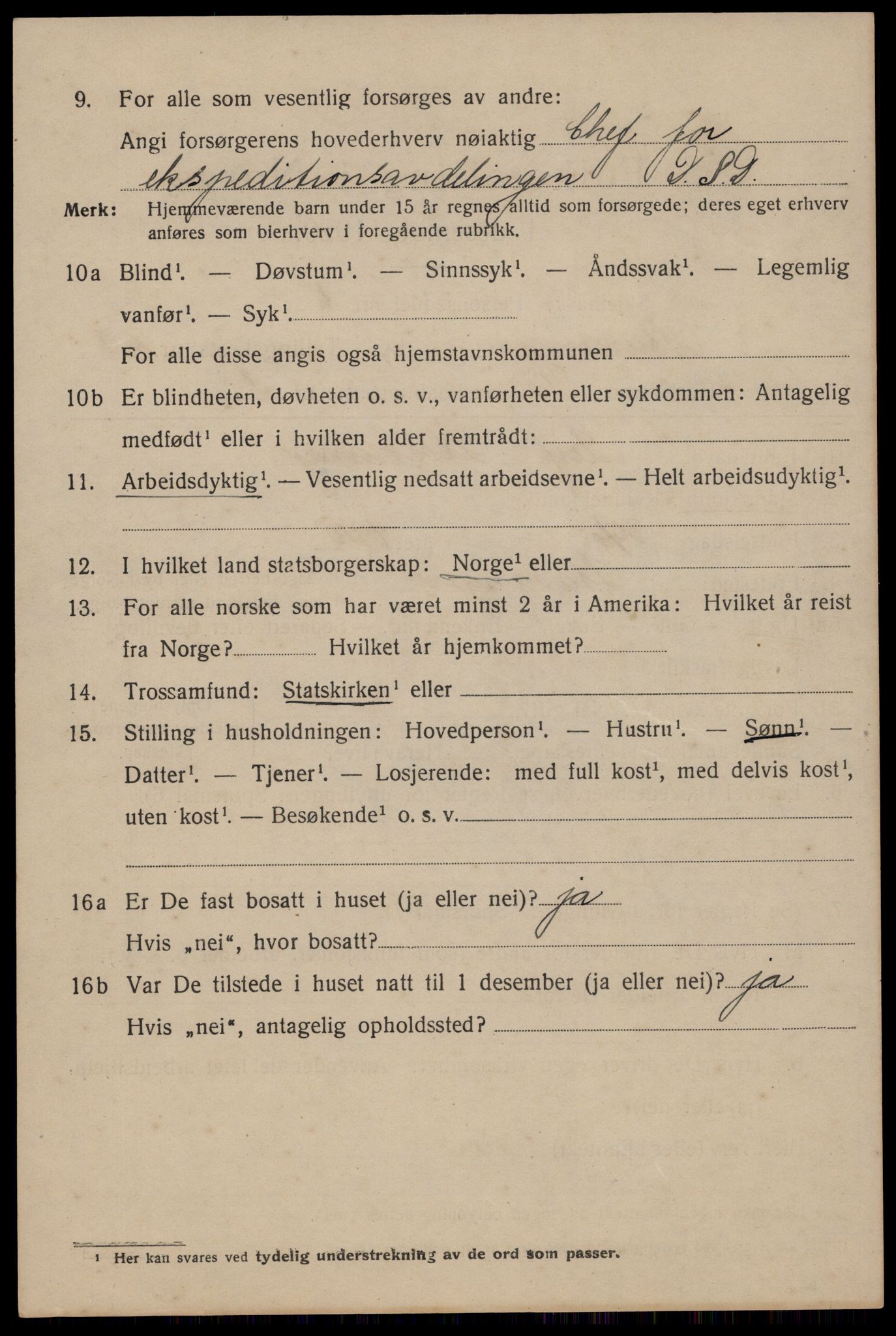 SAST, 1920 census for Stavanger, 1920, p. 80751