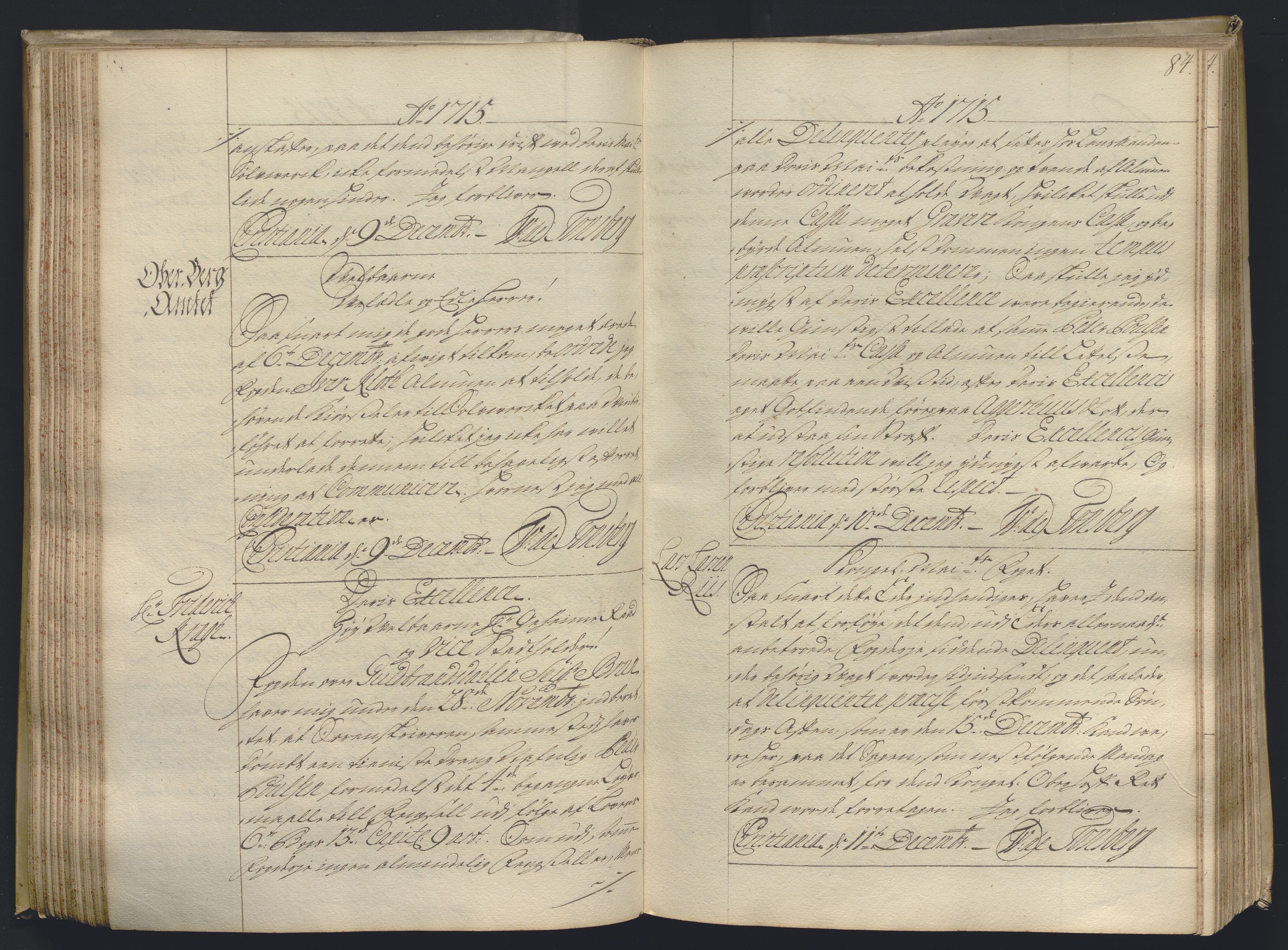 Kristiania stiftamt, AV/SAO-A-10386/B/Ba/L0004: Kopibok, 1715-1717, p. 83b-84a