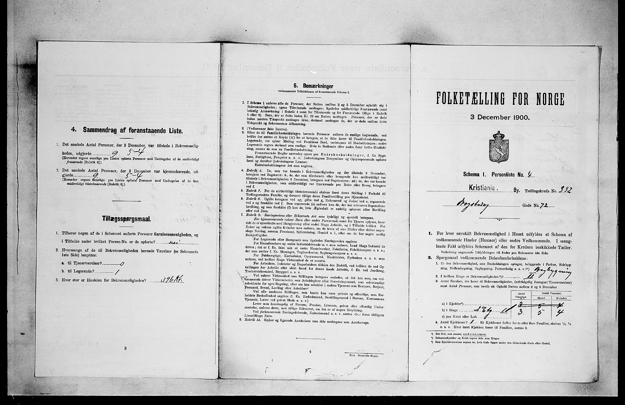 SAO, 1900 census for Kristiania, 1900, p. 7078