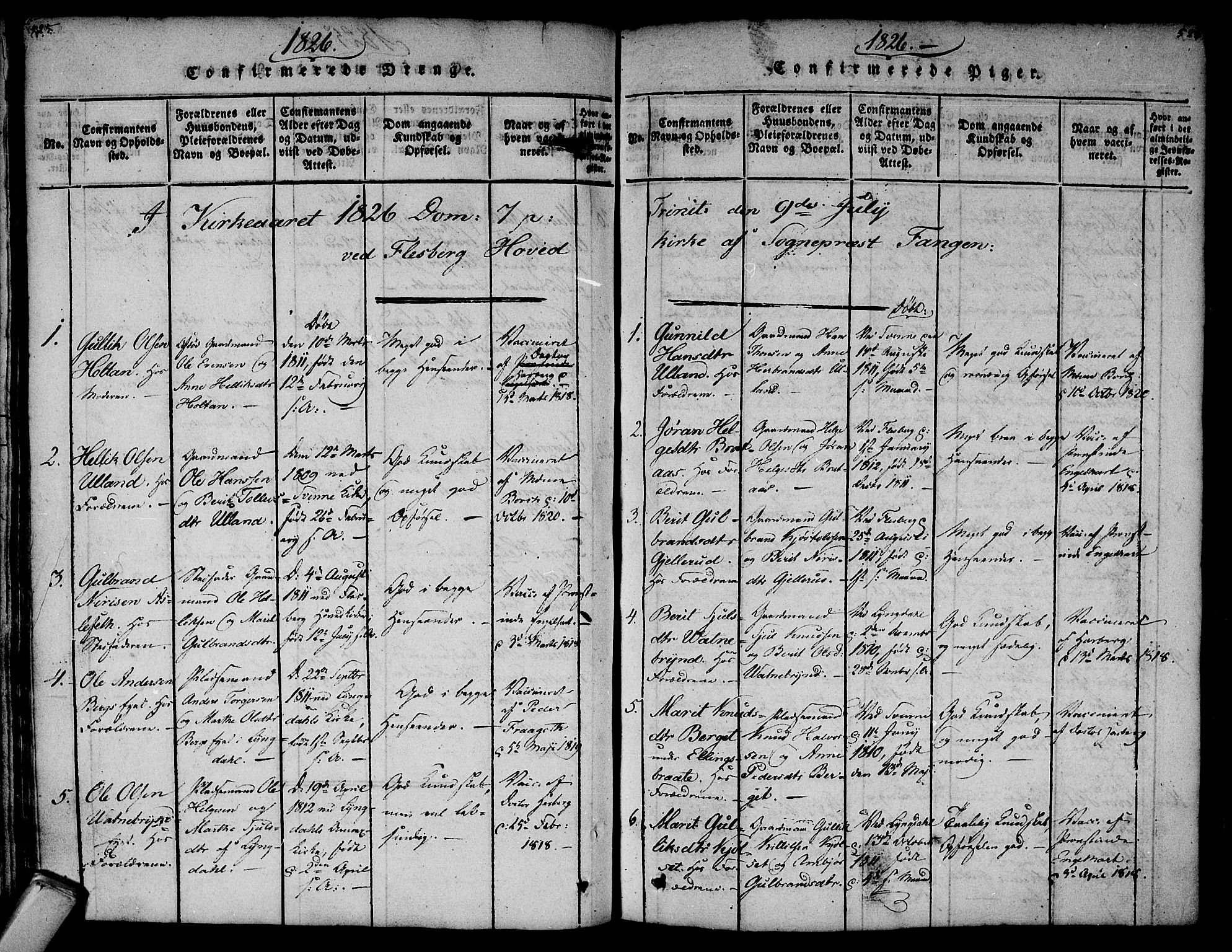 Flesberg kirkebøker, SAKO/A-18/F/Fa/L0005: Parish register (official) no. I 5, 1816-1834, p. 525-526