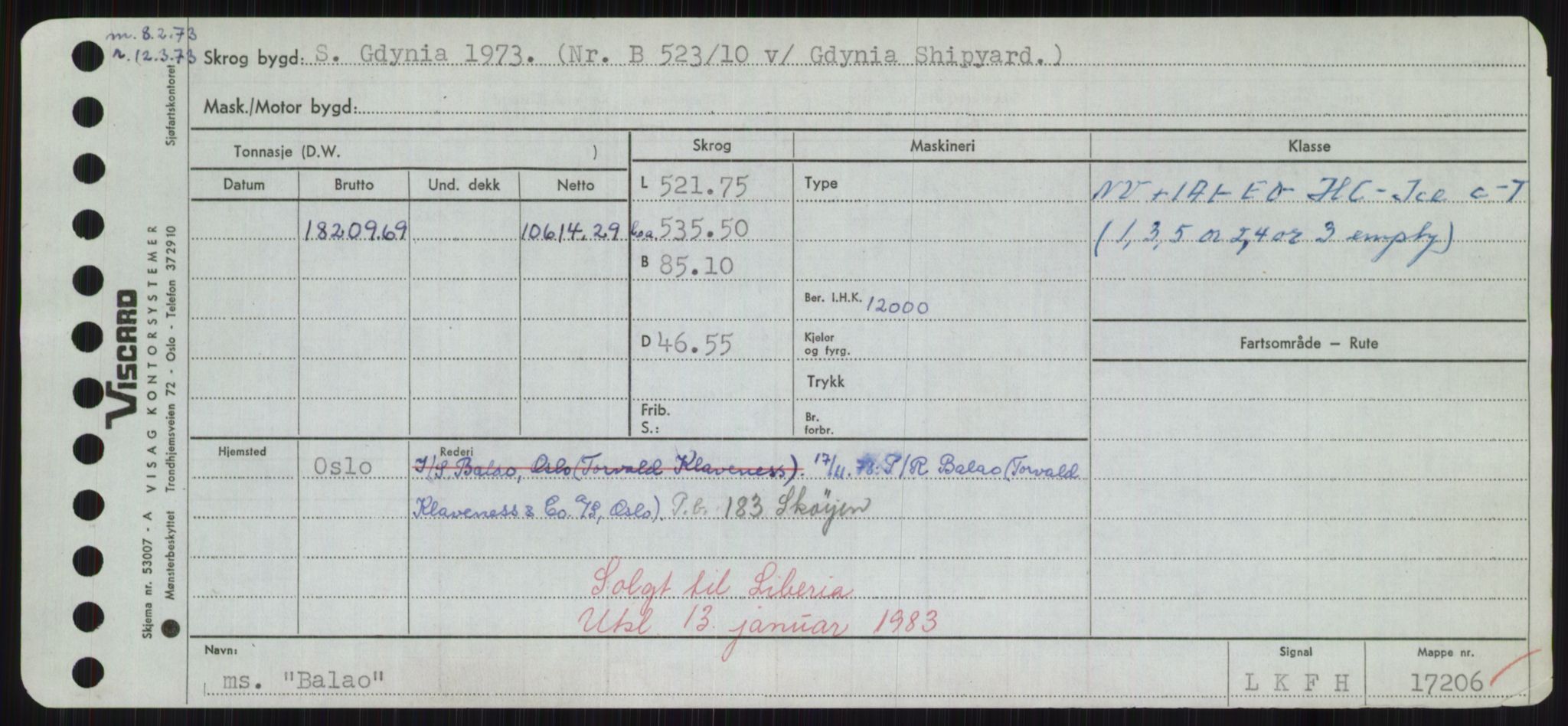 Sjøfartsdirektoratet med forløpere, Skipsmålingen, AV/RA-S-1627/H/Hd/L0003: Fartøy, B-Bev, p. 71