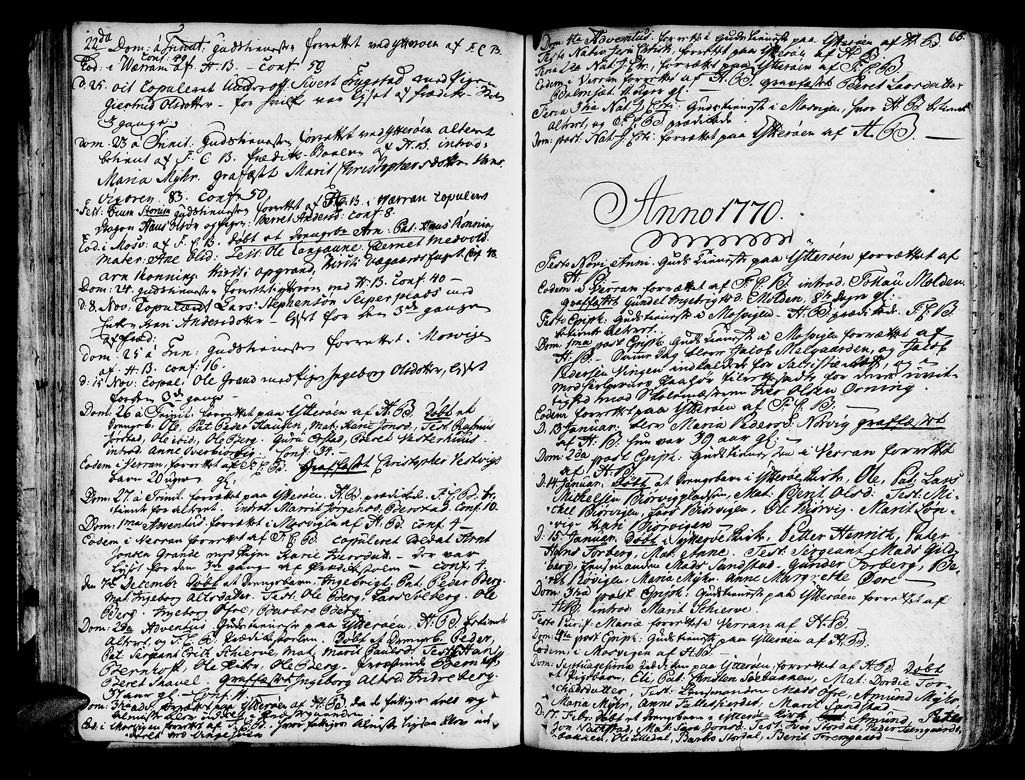 Ministerialprotokoller, klokkerbøker og fødselsregistre - Nord-Trøndelag, SAT/A-1458/722/L0216: Parish register (official) no. 722A03, 1756-1816, p. 66