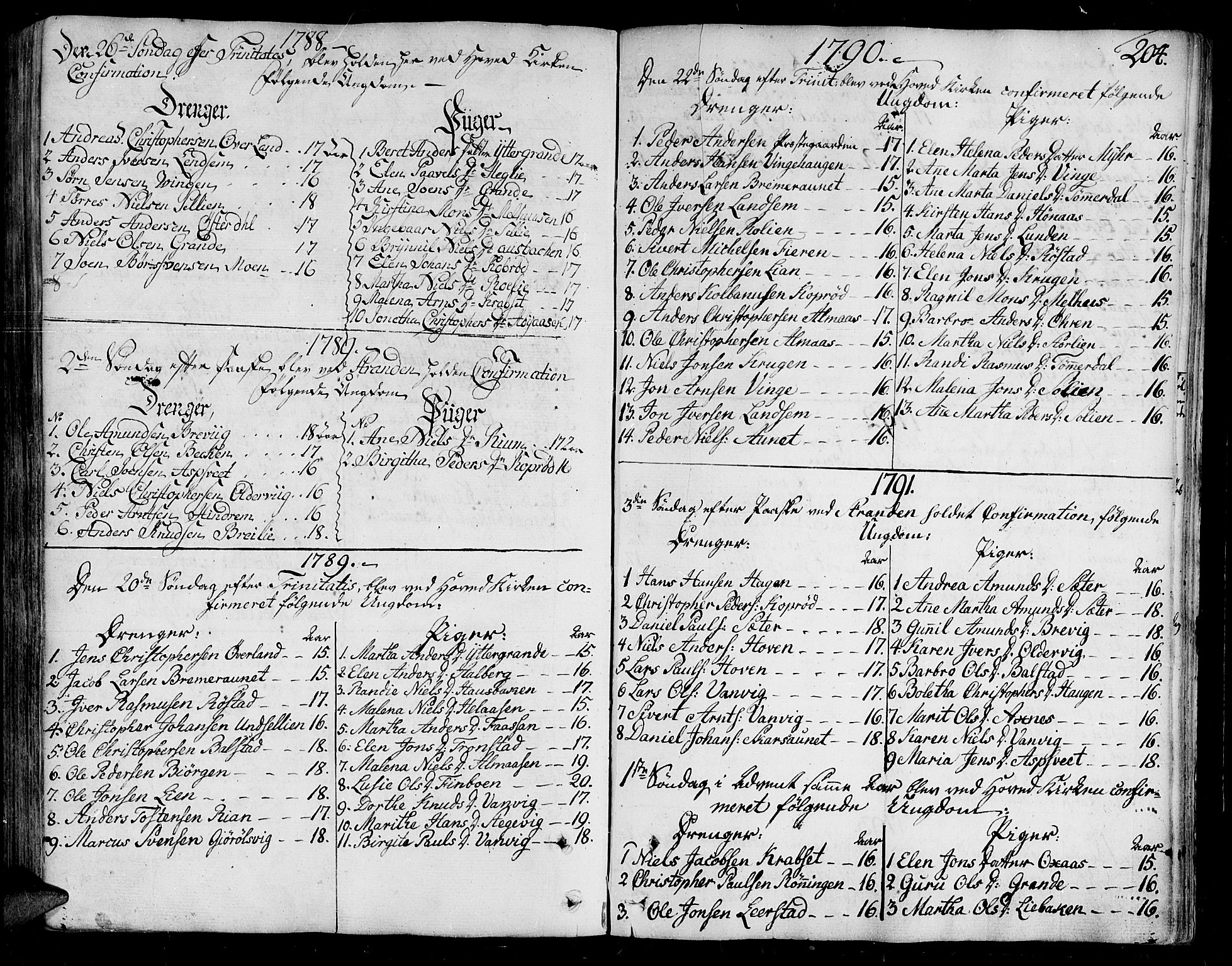 Ministerialprotokoller, klokkerbøker og fødselsregistre - Nord-Trøndelag, SAT/A-1458/701/L0004: Parish register (official) no. 701A04, 1783-1816, p. 204