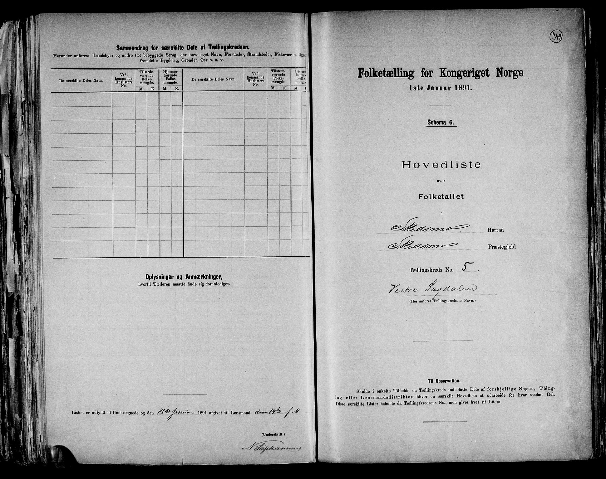 RA, 1891 census for 0231 Skedsmo, 1891, p. 12