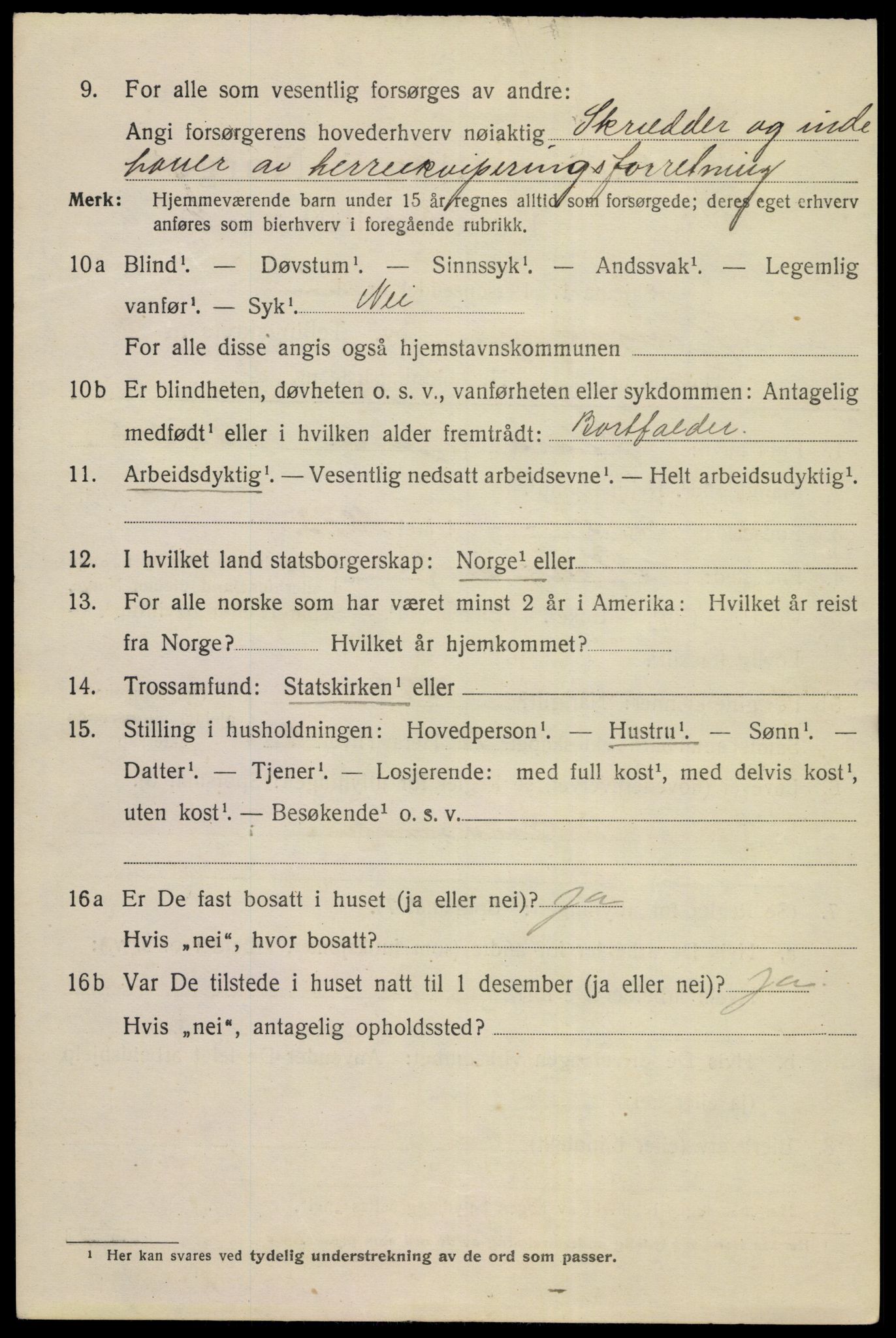 SAKO, 1920 census for Kongsberg, 1920, p. 10971