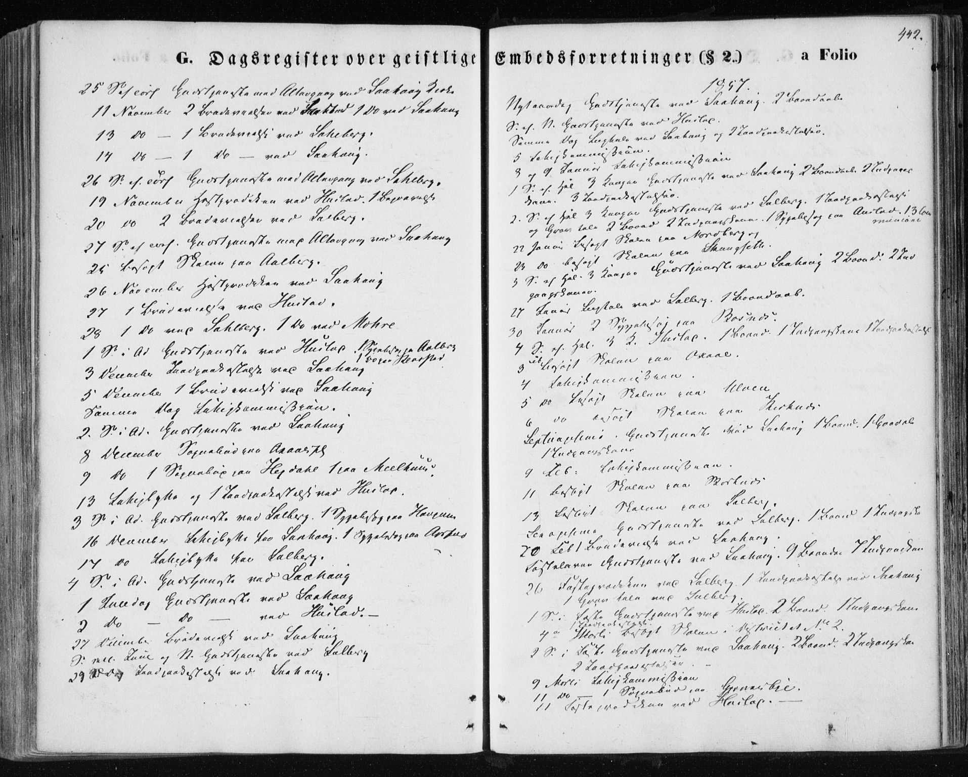 Ministerialprotokoller, klokkerbøker og fødselsregistre - Nord-Trøndelag, SAT/A-1458/730/L0283: Parish register (official) no. 730A08, 1855-1865, p. 442