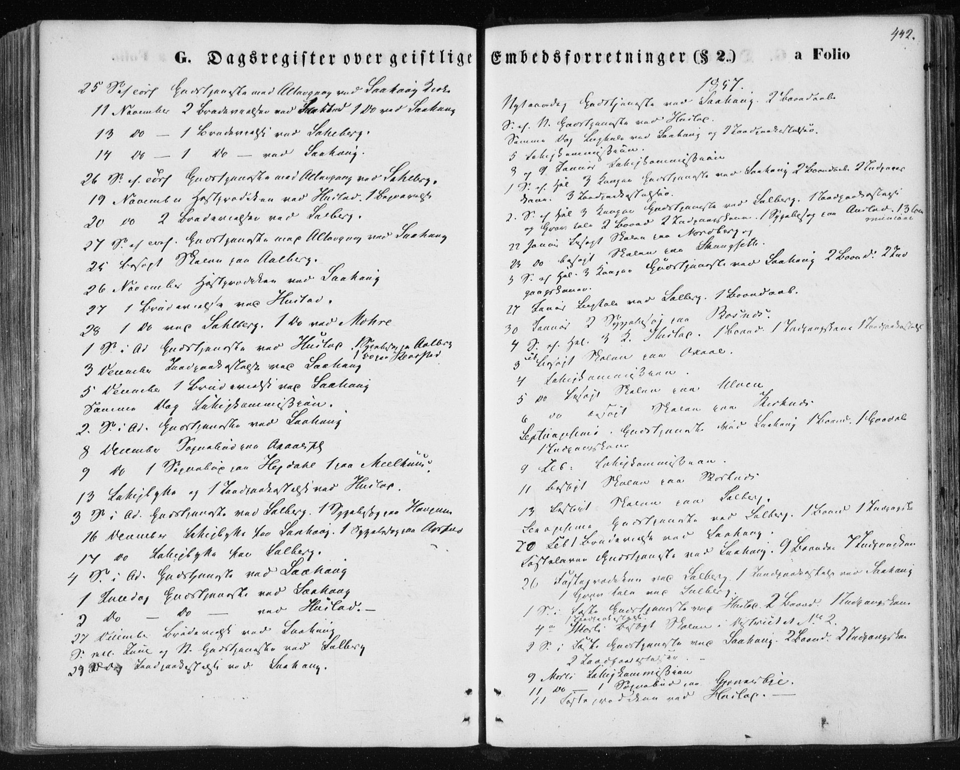 Ministerialprotokoller, klokkerbøker og fødselsregistre - Nord-Trøndelag, AV/SAT-A-1458/730/L0283: Parish register (official) no. 730A08, 1855-1865, p. 442