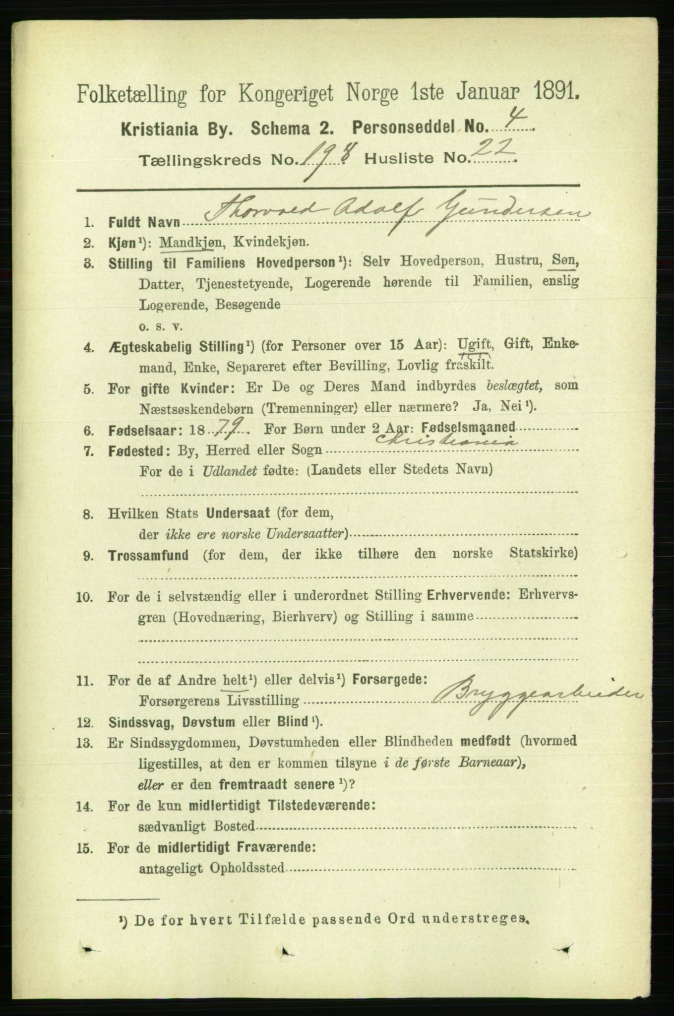 RA, 1891 census for 0301 Kristiania, 1891, p. 119602