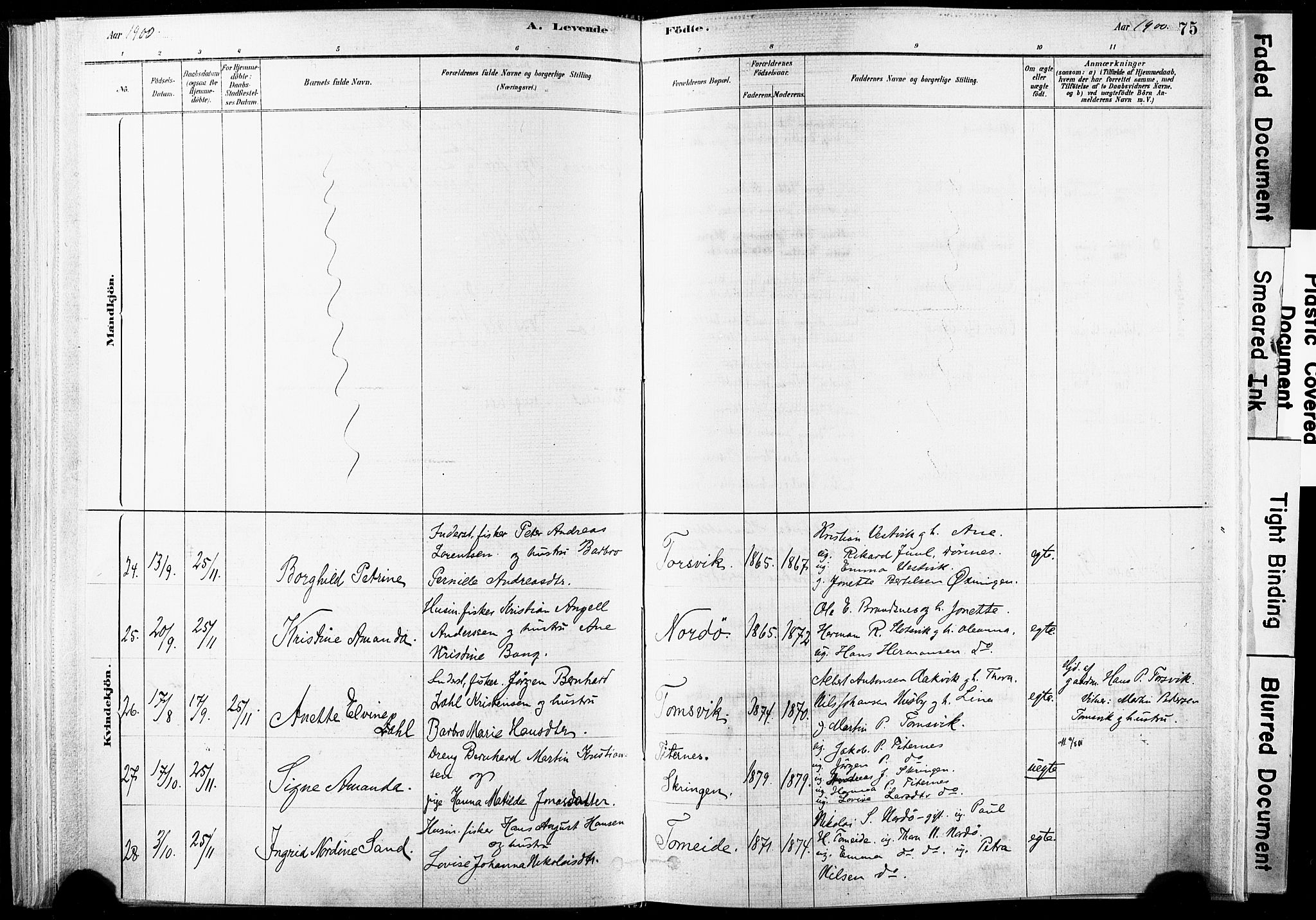 Ministerialprotokoller, klokkerbøker og fødselsregistre - Nordland, AV/SAT-A-1459/835/L0525: Parish register (official) no. 835A03I, 1881-1910, p. 75