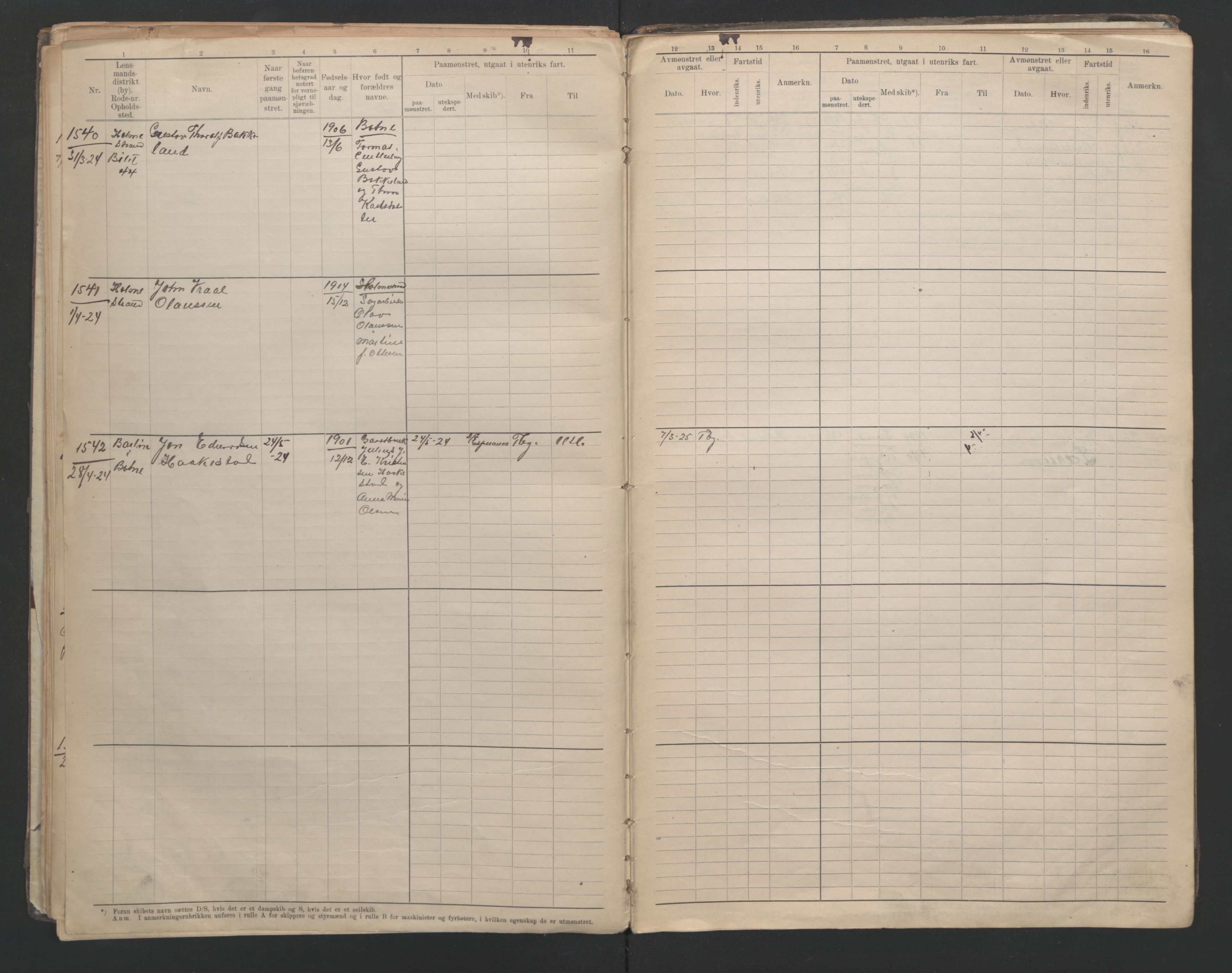 Holmestrand innrulleringskontor, AV/SAKO-A-1151/F/Fc/L0006: Hovedrulle, 1922-1929, p. 36